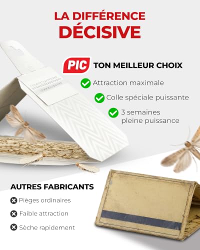 Thumbnail 5 de PIC Piège Mites Textiles – Lot de 8 pièges à phéromones non toxiques pour armoires et placards