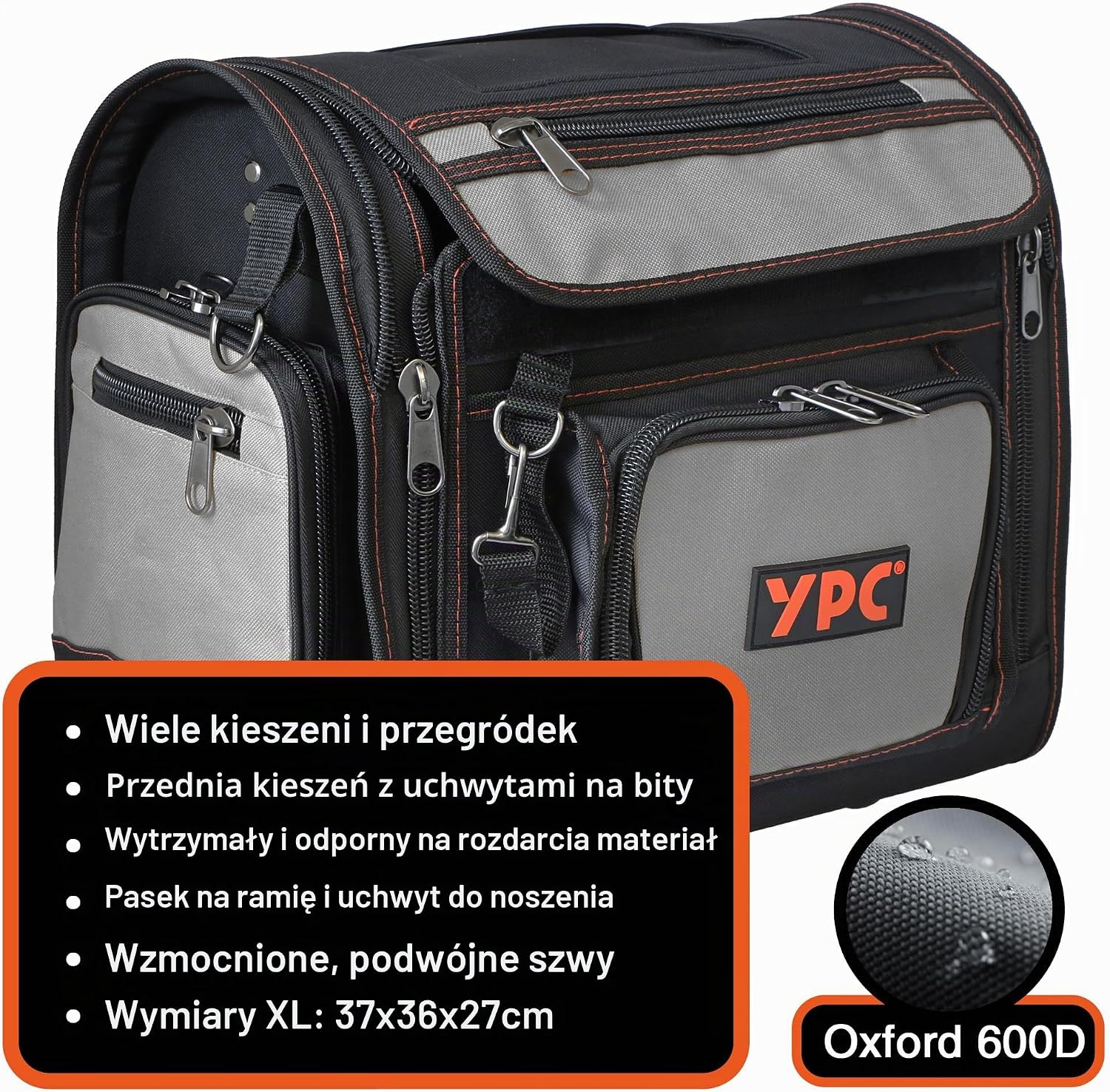 Thumbnail 5 de YPC Foreman XL – torba narzędziowa Oxford 600D, 30 kieszeni, wodoodporna
