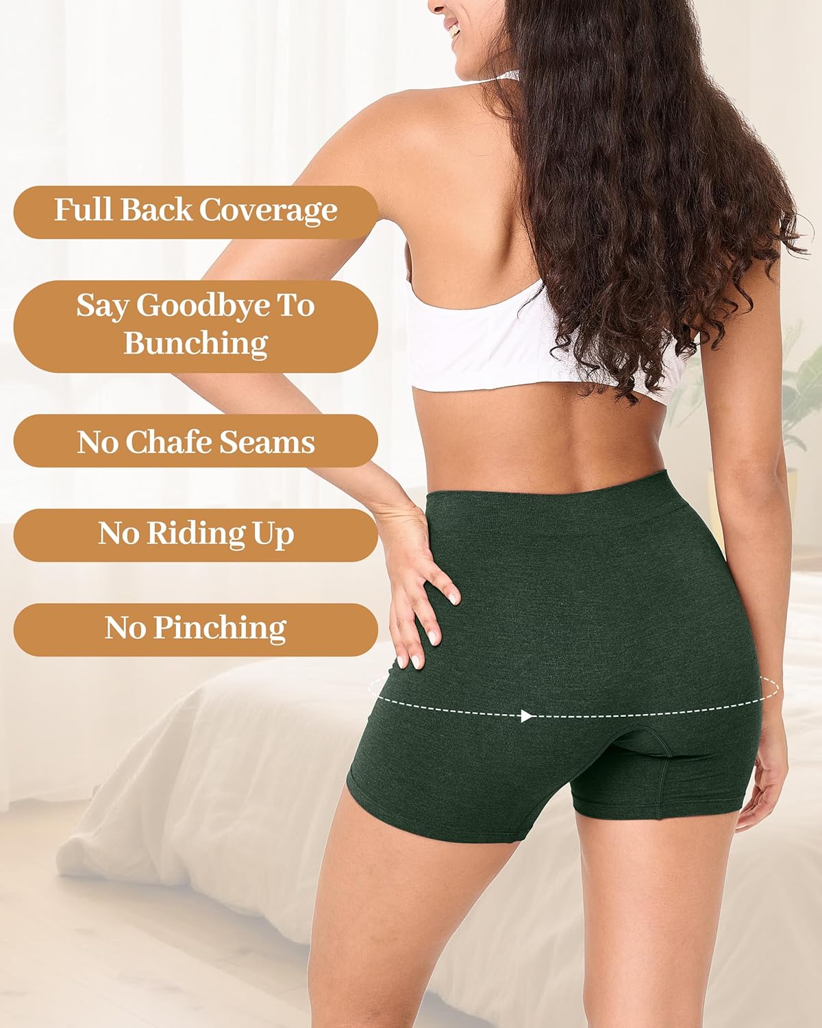 Thumbnail 3 de BAMBOO COOL Womens Boyshort Seamless 5-pack 🩲