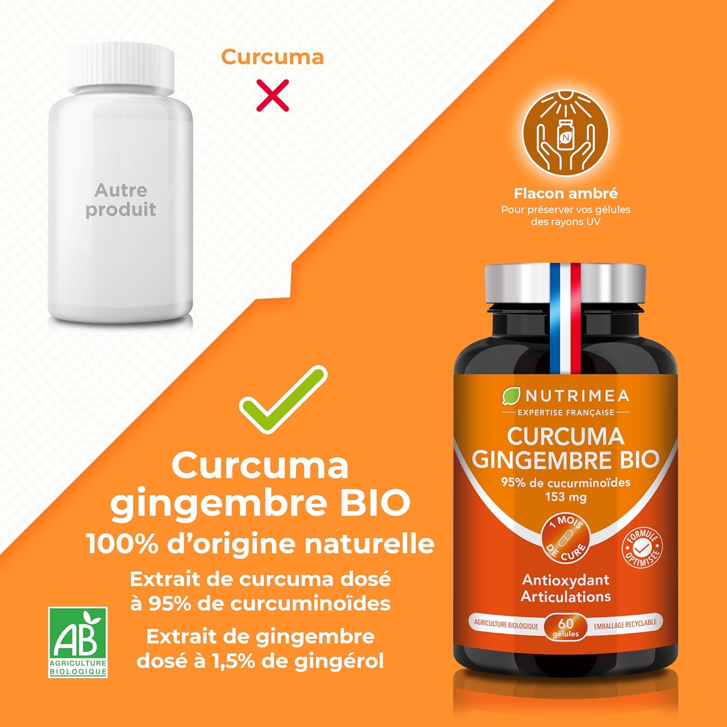 Thumbnail 2 de Nutrimea Curcuma extrait BIO titré 95% — 60 gélules