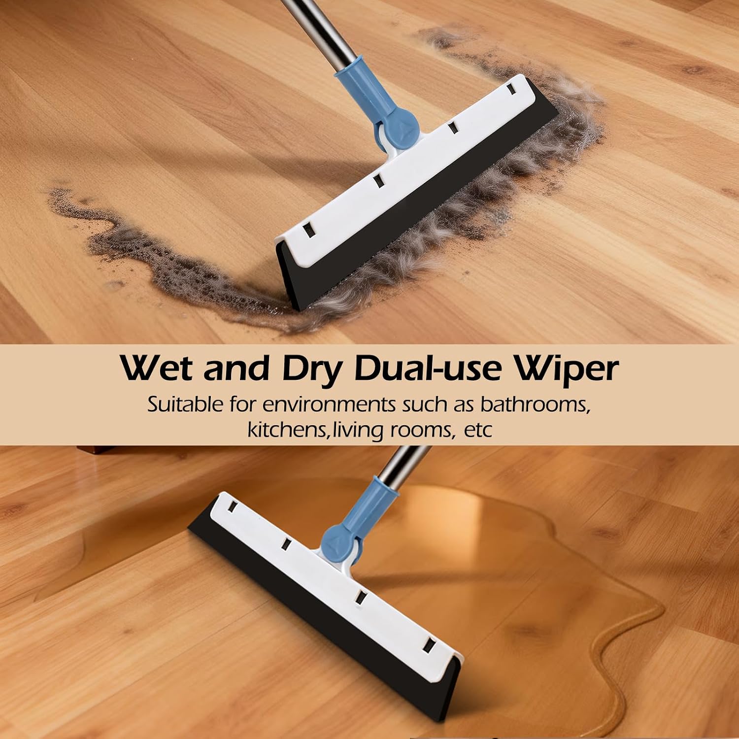 Thumbnail 4 de Almcmy 2012 Broom and Dustpan Set with 180° Swivel Head and Squeegee