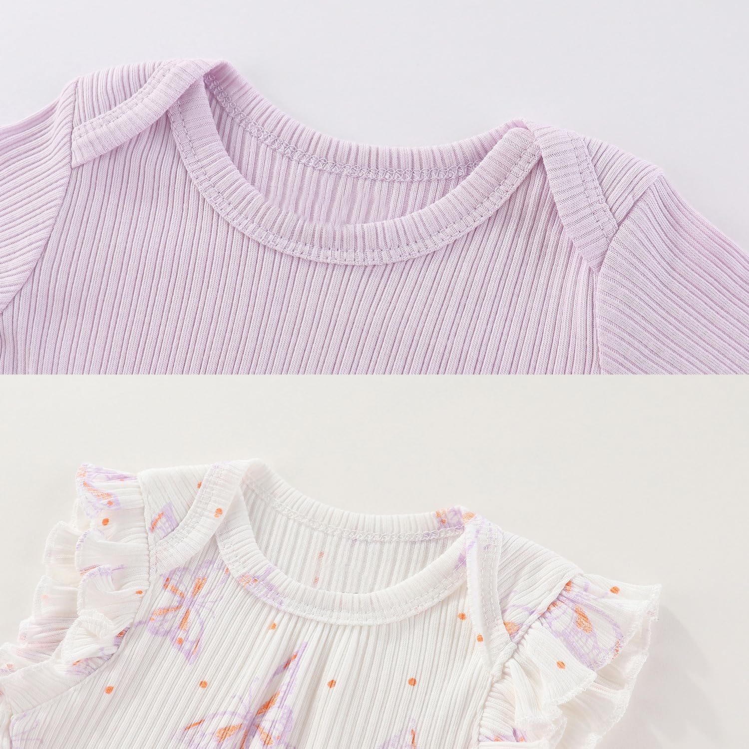 Detalle de MAMIMAKA Newborn short-sleeve cotton bodysuits 5-pack (0–12 months)