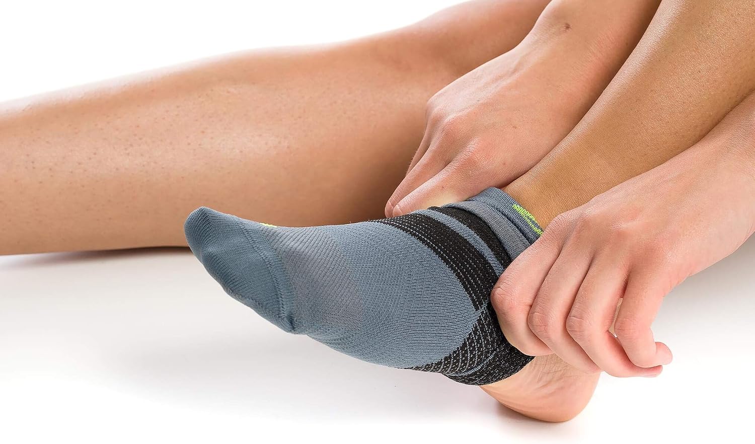 Detalle de ZaTech Chaussettes de compression pour la fasciite plantaire — soutien ciblé talon, cheville et voûte