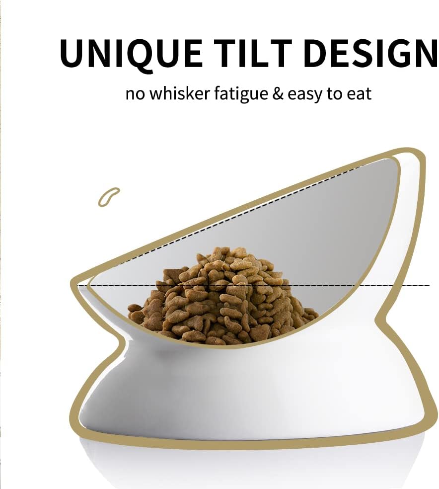 Detalle de Sweejar Home slanted cat bowls 140ml