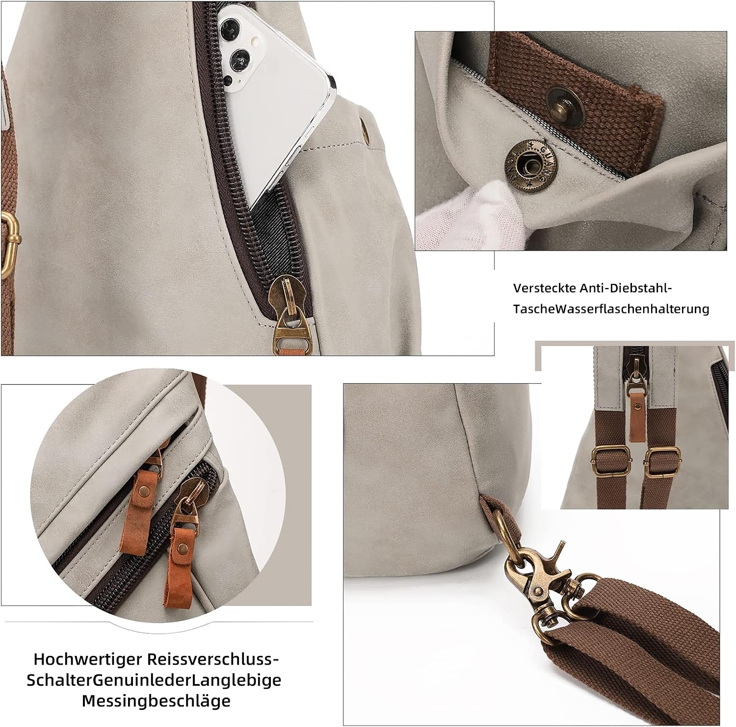 Thumbnail 3 de KL928 Casual PU Vintage Rucksack