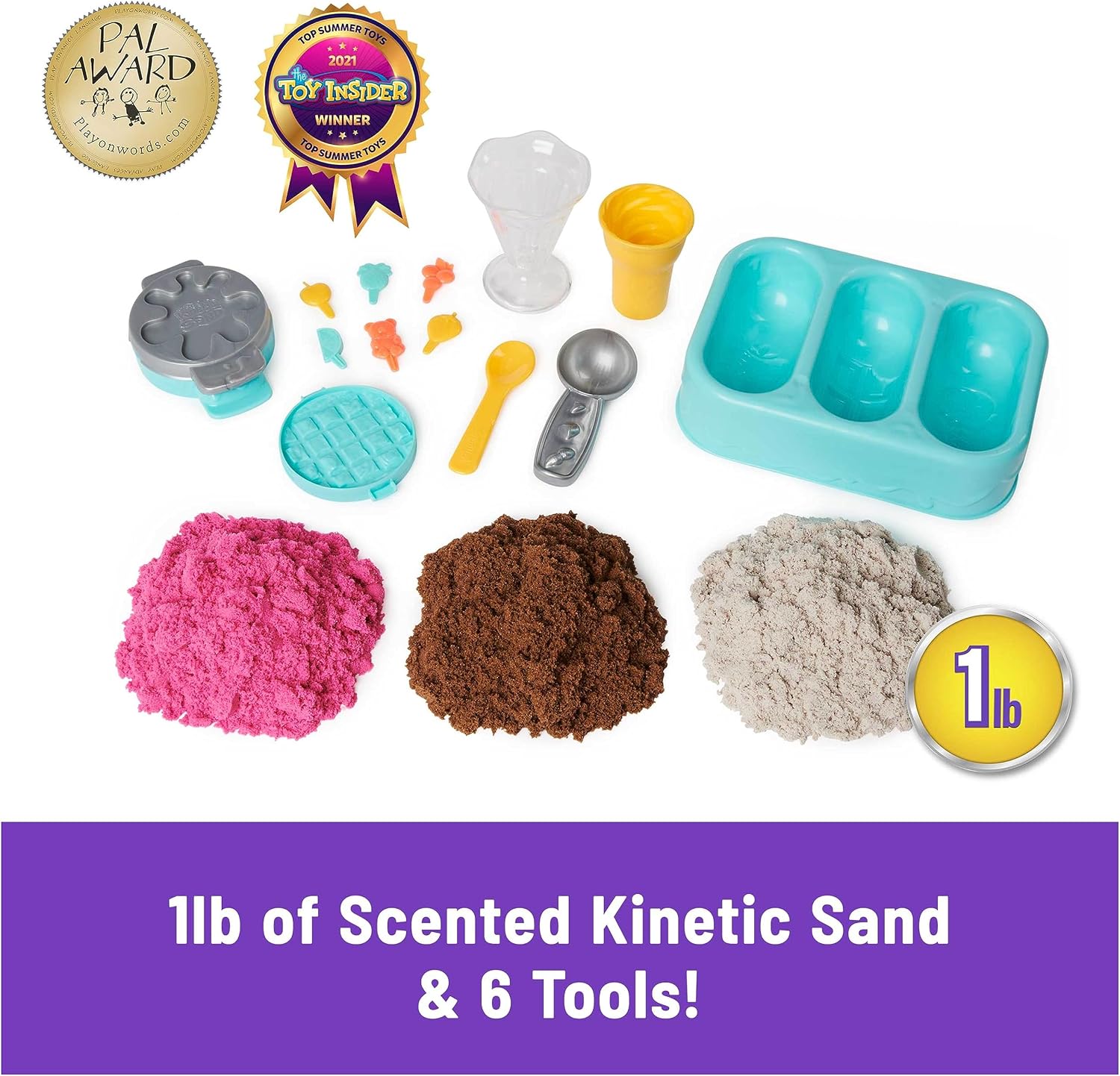 Detalle 2 de Kinetic Sand Scented Play Sand, 3 Colours