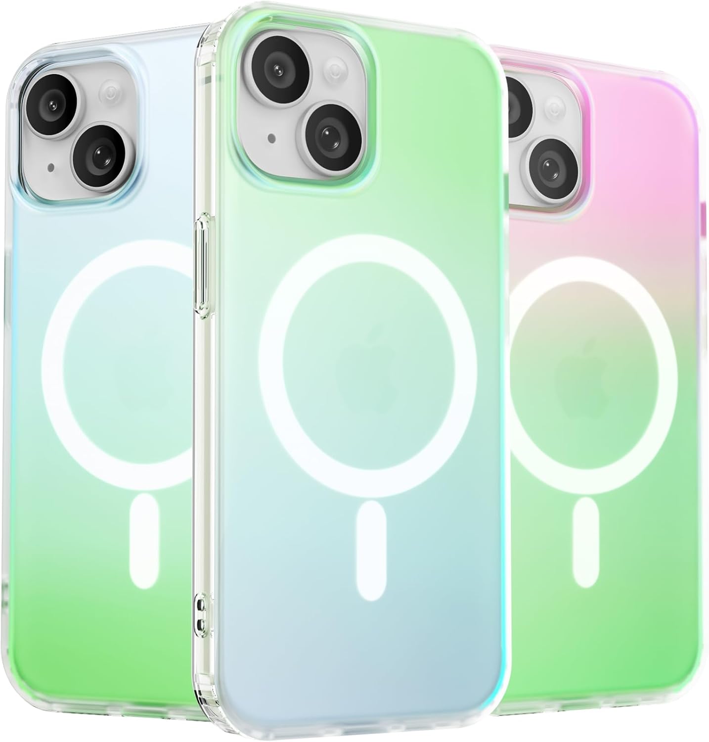 Detalle de ORNARTO iPhone 15 MagSafe compatible iridescent shockproof case (6.1 inch)
