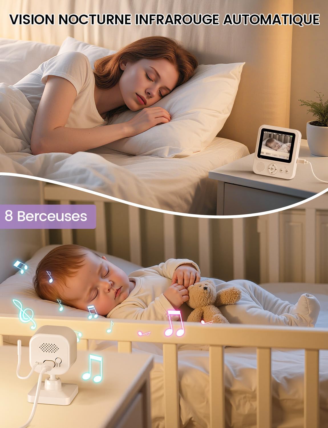 Thumbnail 6 de OBVHNUA Babyphone Camera 2,8 pouces