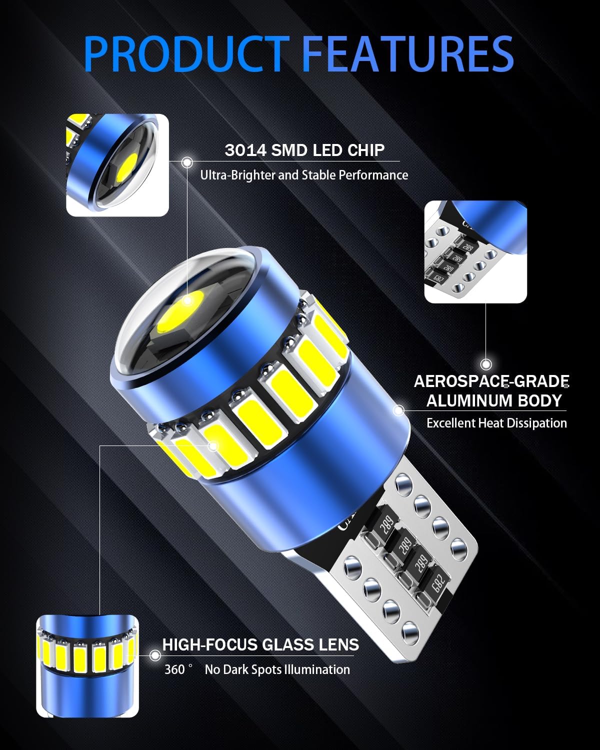 Thumbnail 2 de T10 LED car bulbs