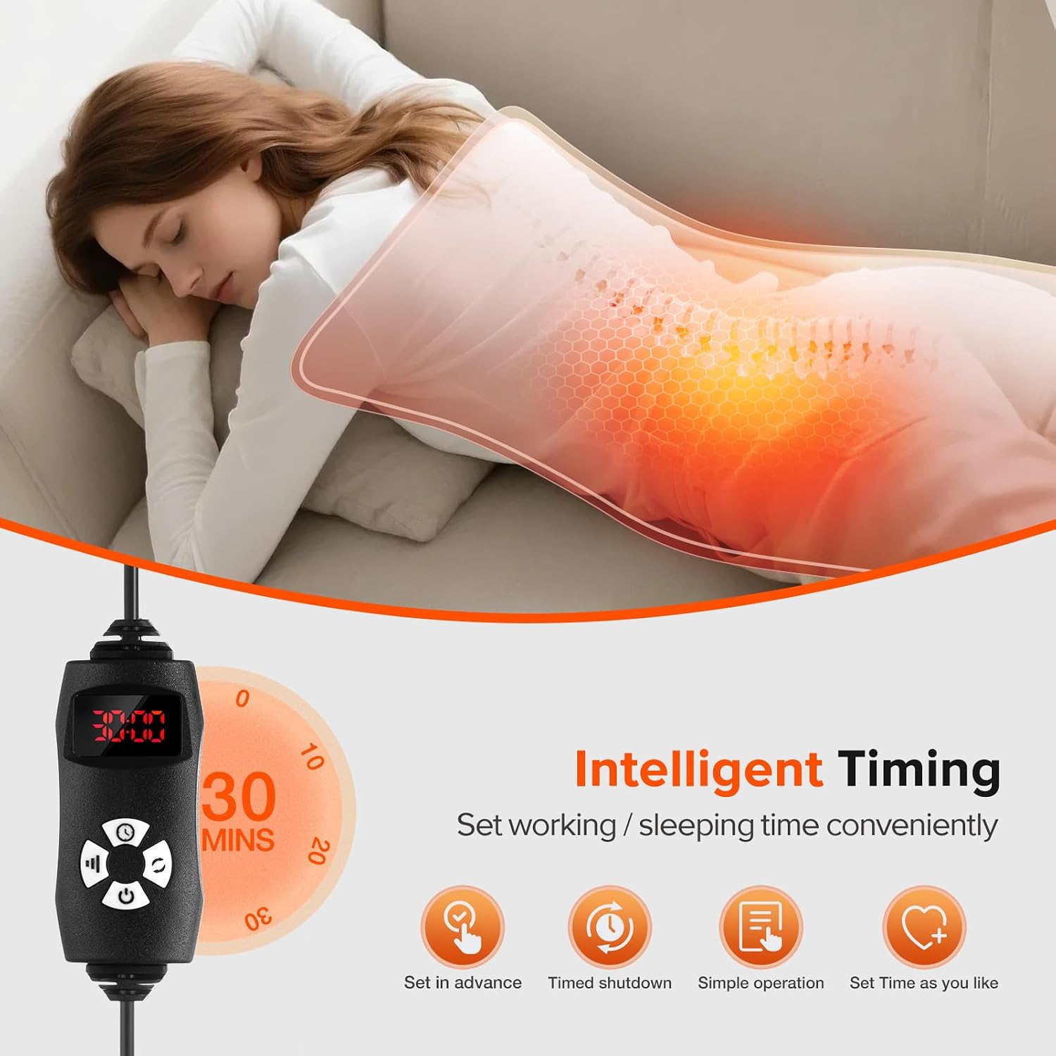 Detalle de Red Light Therapy Belt for Body — 660nm Red + 850nm Infrared with 19.6" x 8.6" Coverage