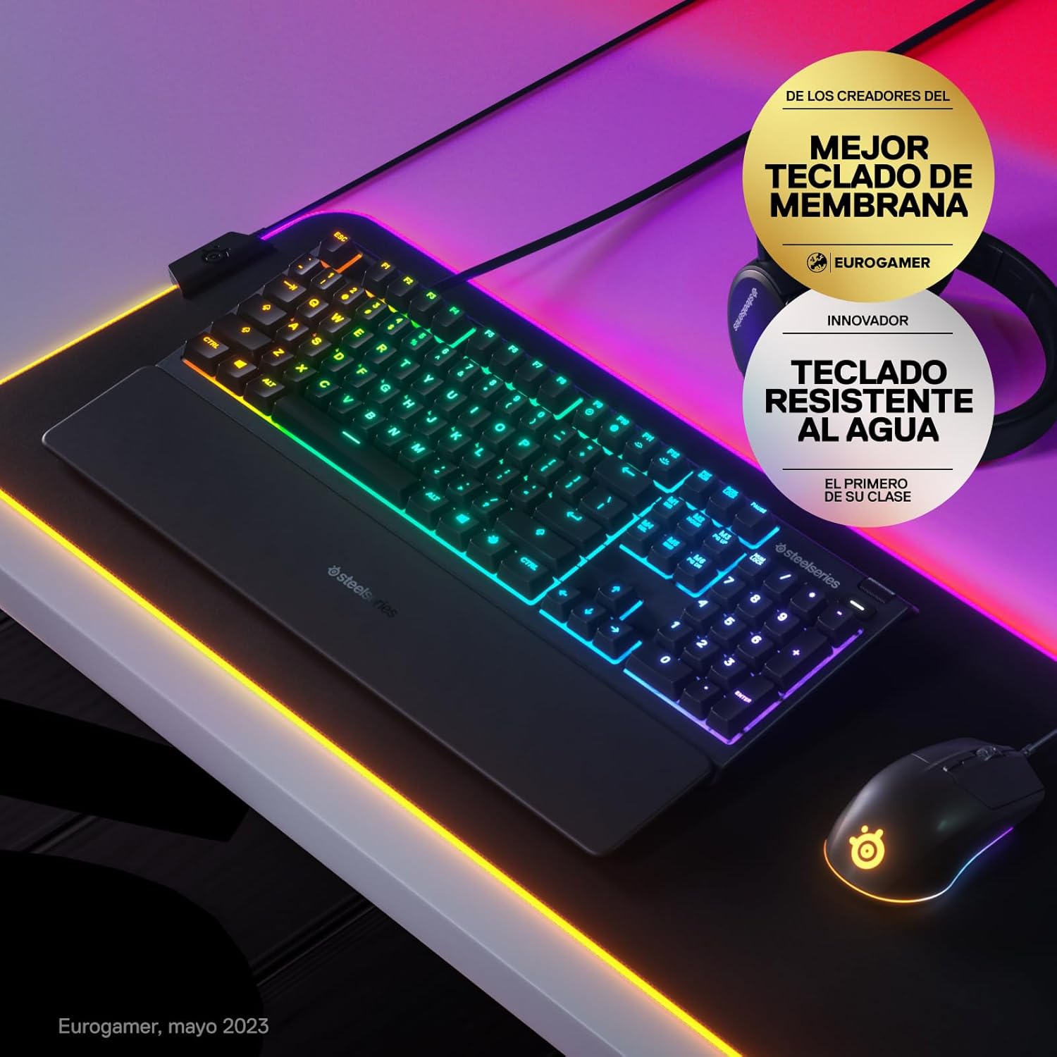 Detalle 2 de SteelSeries Apex 3 teclado gaming RGB