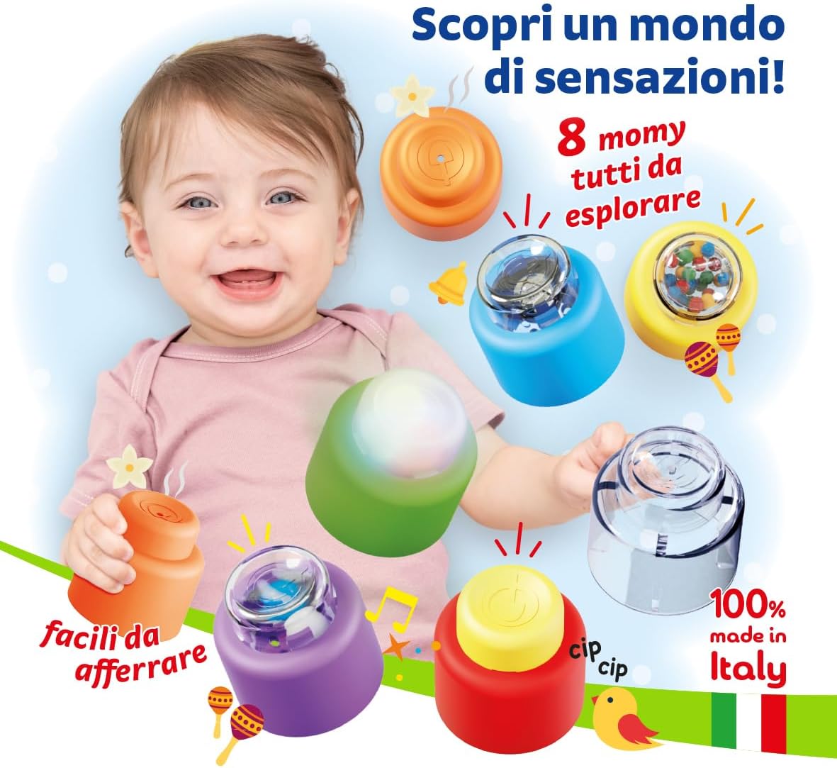Thumbnail 3 de Quercetti Momy Soft Sensory Blocks: 8 blocchi sensoriali morbidi per stimolare 6–36 mesi
