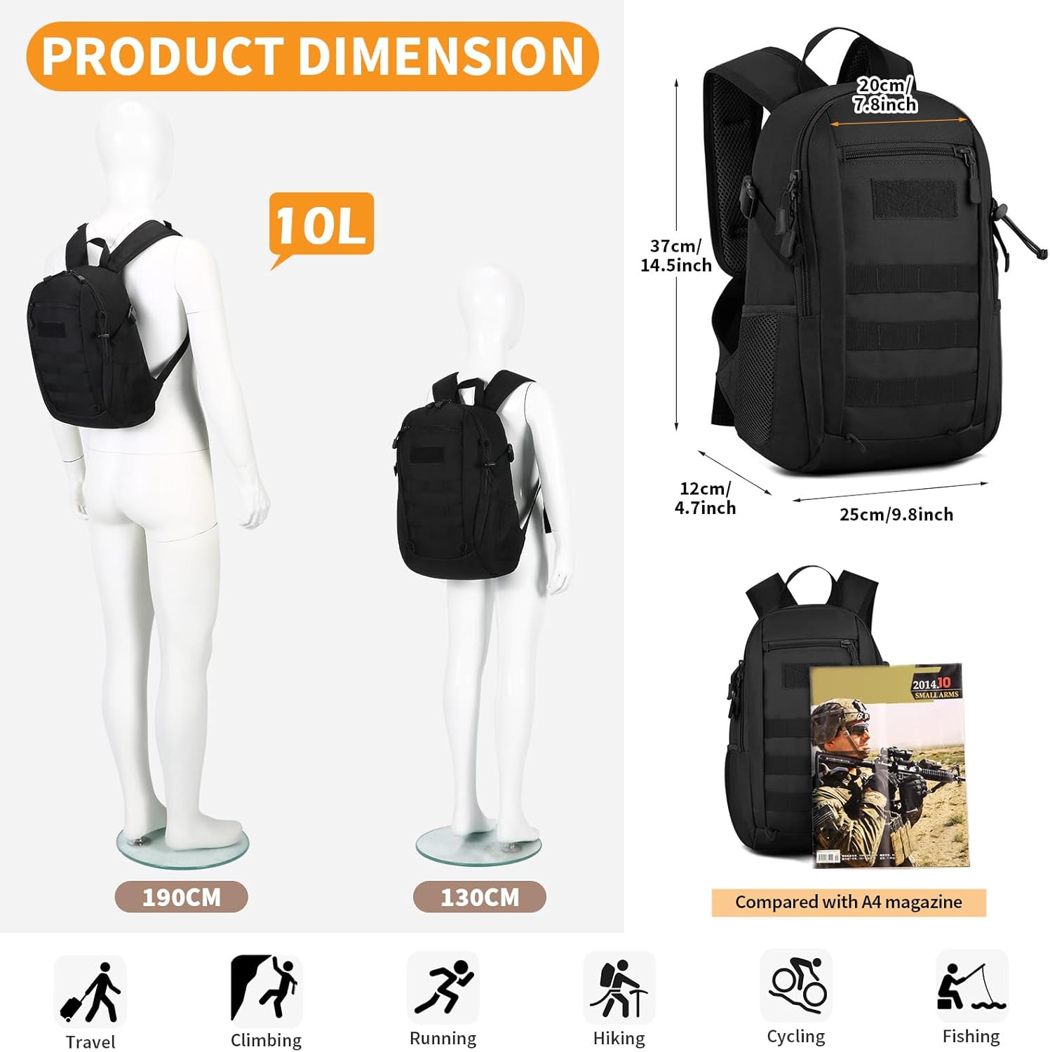 Thumbnail 4 de Explokit Small Tactical Backpack 10L