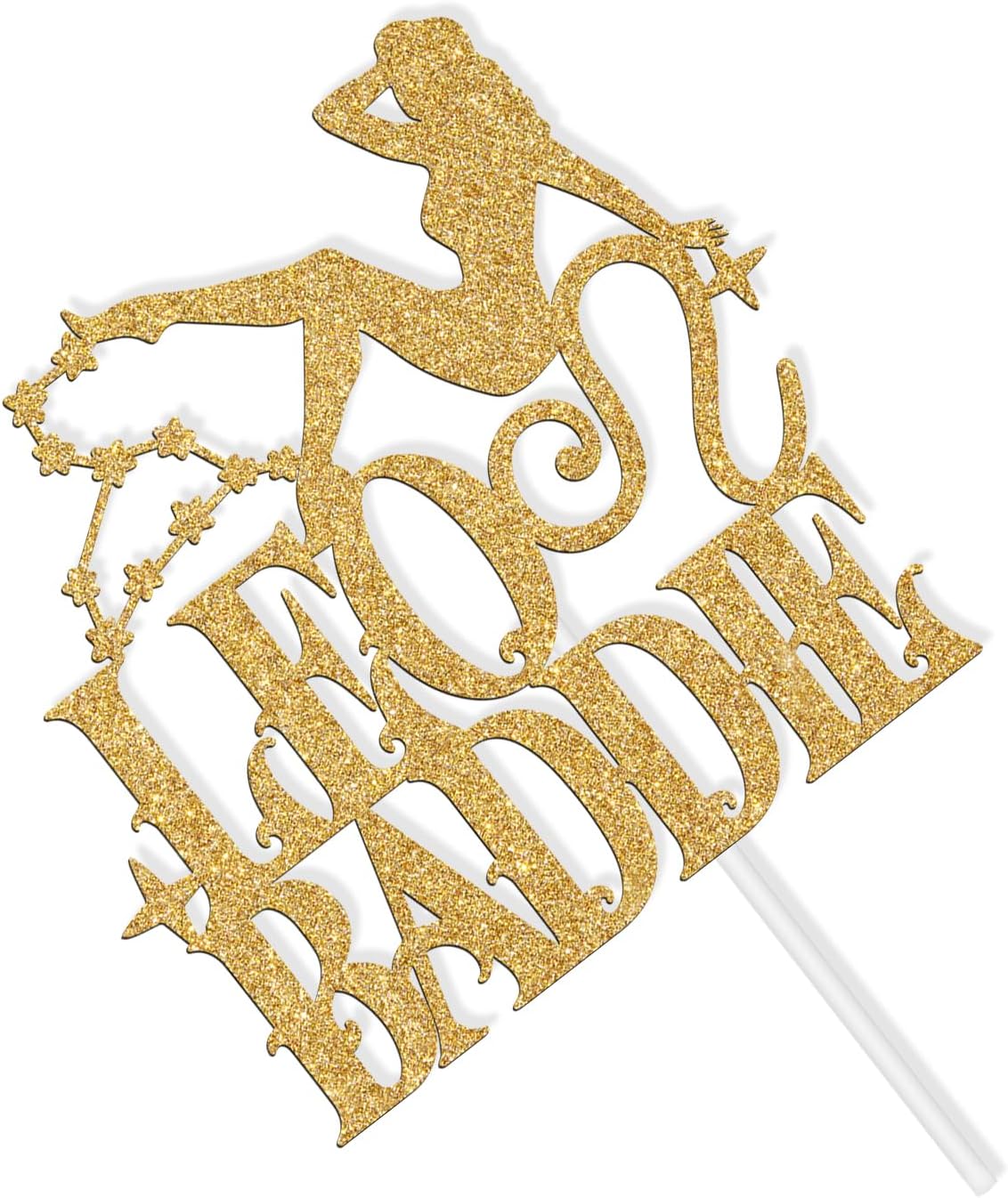 Thumbnail 6 de RLXPT Leo Baddie Cake Topper, Gold Glitter Zodiac Birthday Décor