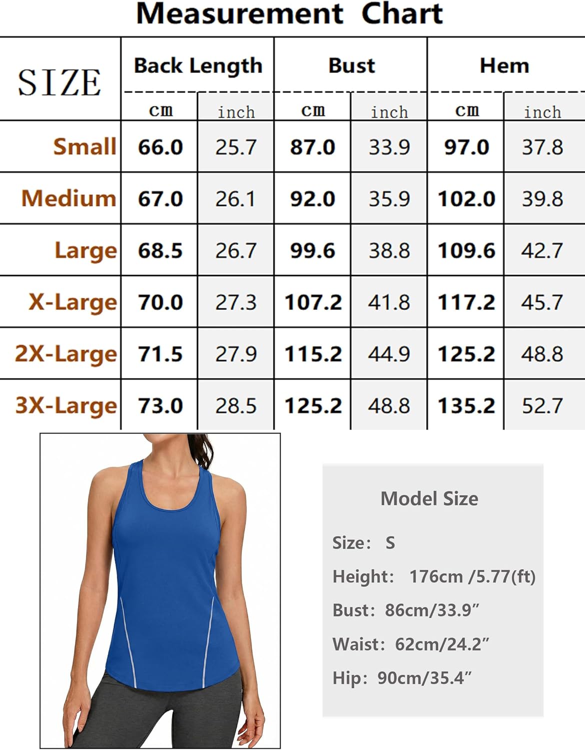 Thumbnail 5 de Gyabnw Canotta sportiva donna con scollatura a U e strisce riflettenti per yoga, fitness e corsa