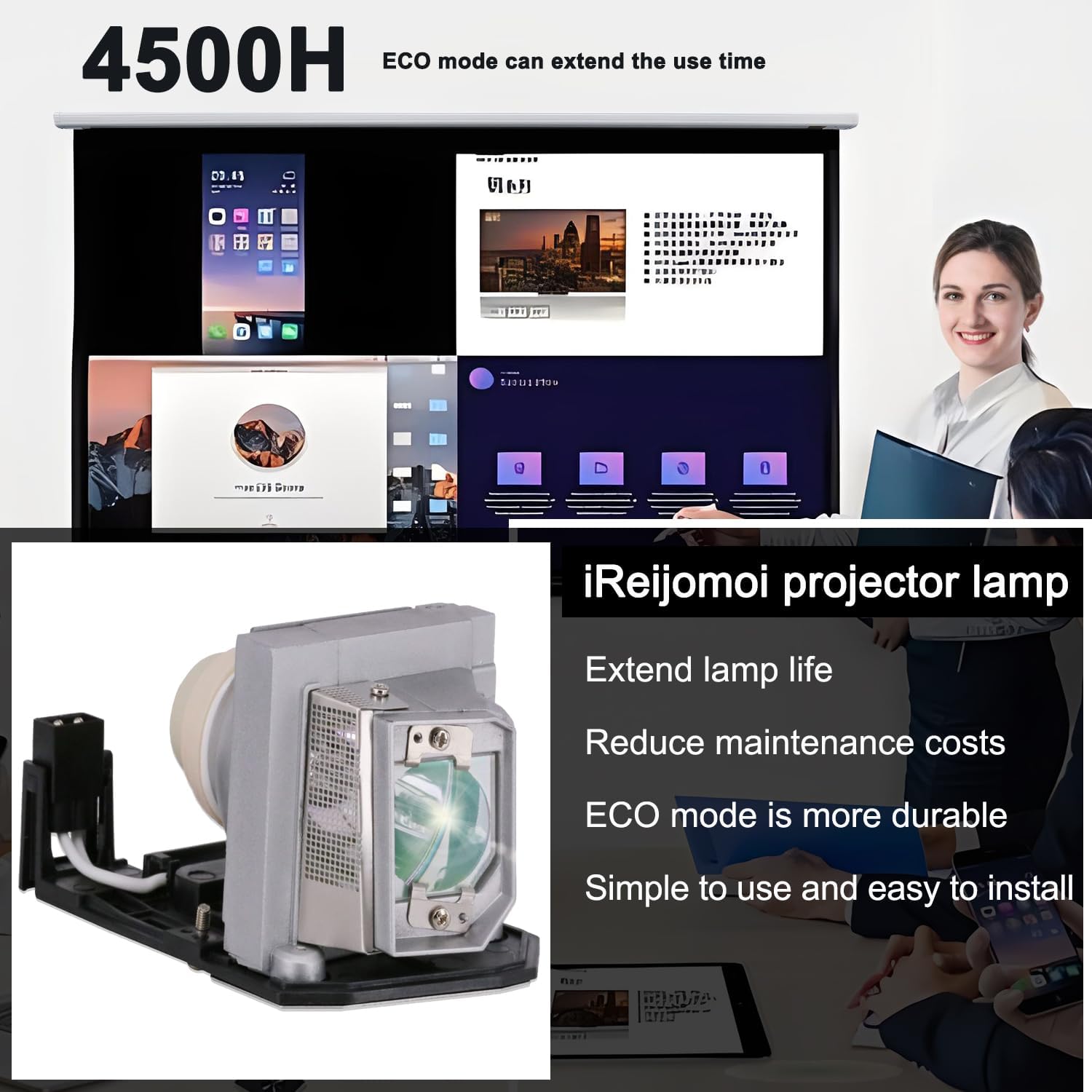Thumbnail 1 de iReijomoi BL-FU190E / BL-FU240A replacement projector lamp with housing for Optoma HD series