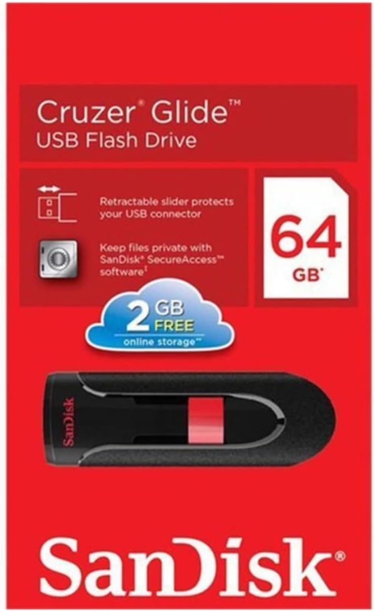 Thumbnail 4 de SanDisk Cruzer Glide 2.0 USB-Flash-Laufwerk 64 GB (SecureAccess, 128-bit AES, Kennwortschutz)