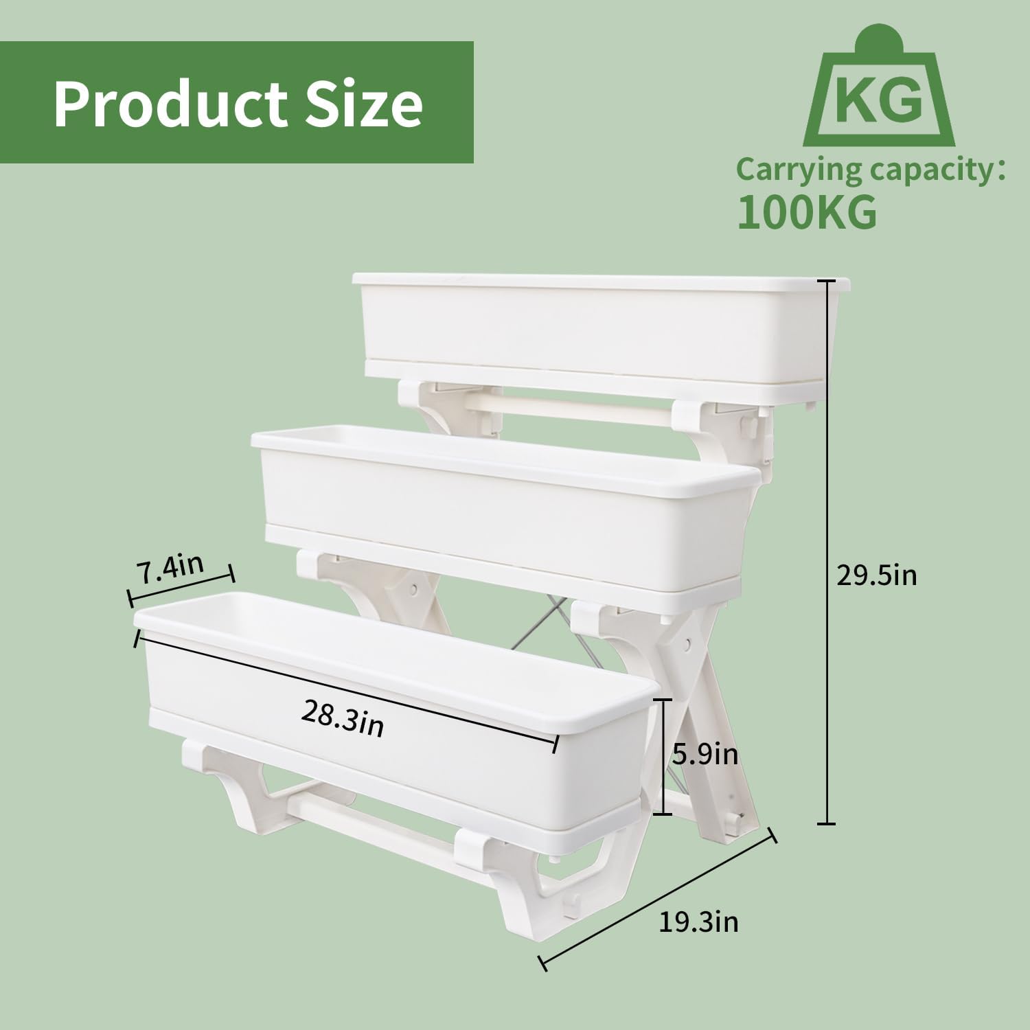 Thumbnail 6 de 3-Tier Vertical Raised Garden Bed