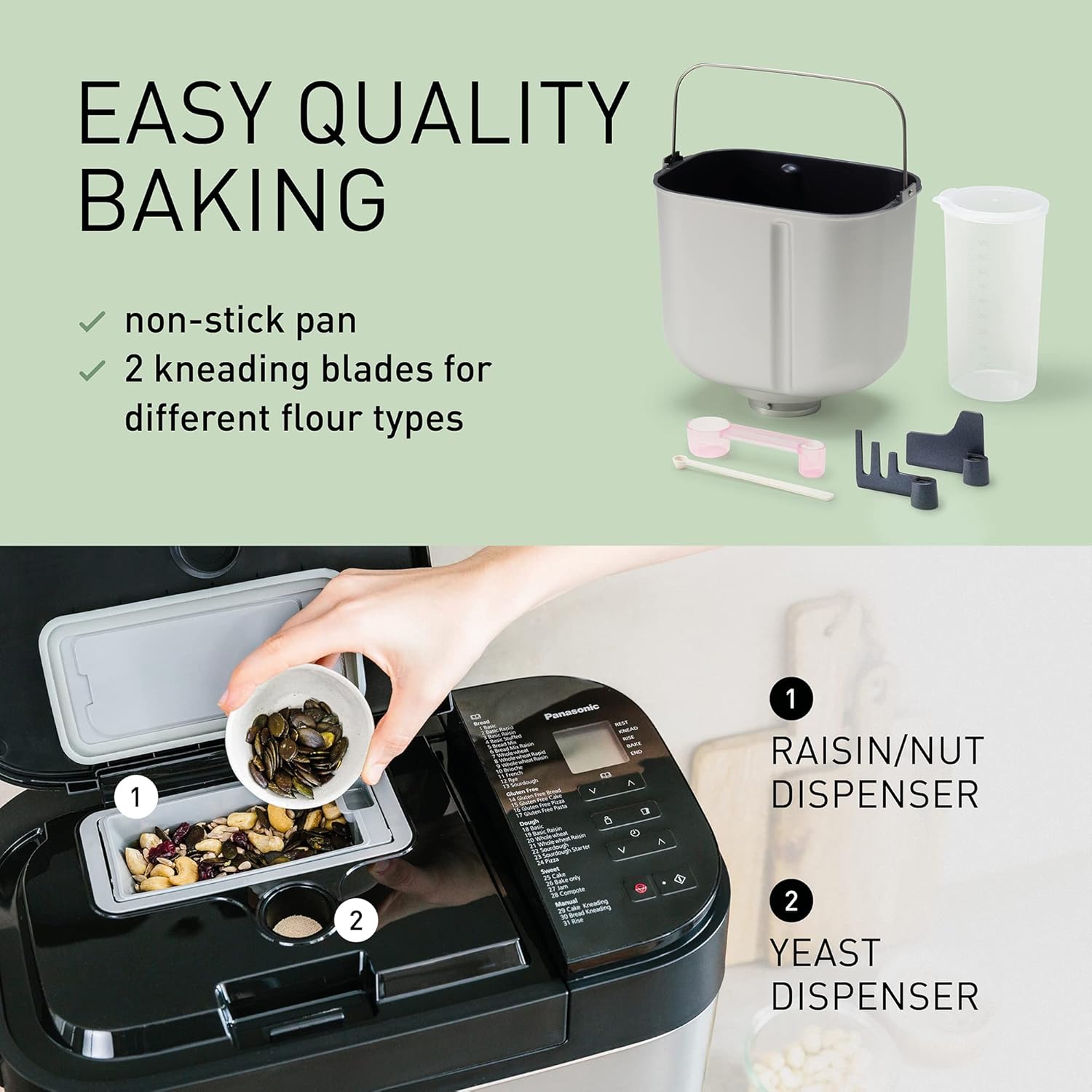 Detalle 2 de Panasonic SD-YR2550 bread maker with 13-hour timer 🍞