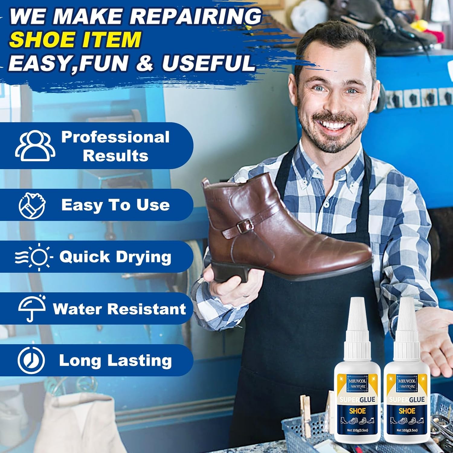 Thumbnail 3 de Shoe Glue Sole Repair 100g – Fast Bonding & Waterproof Strength for Sneakers, Boots and More