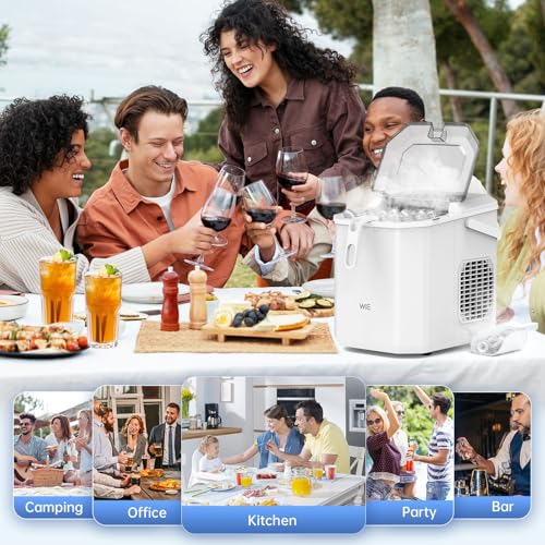 Thumbnail 7 de WIE Ice Maker Countertop: Self-Cleaning, 12kg/24h Portable Ice Machine