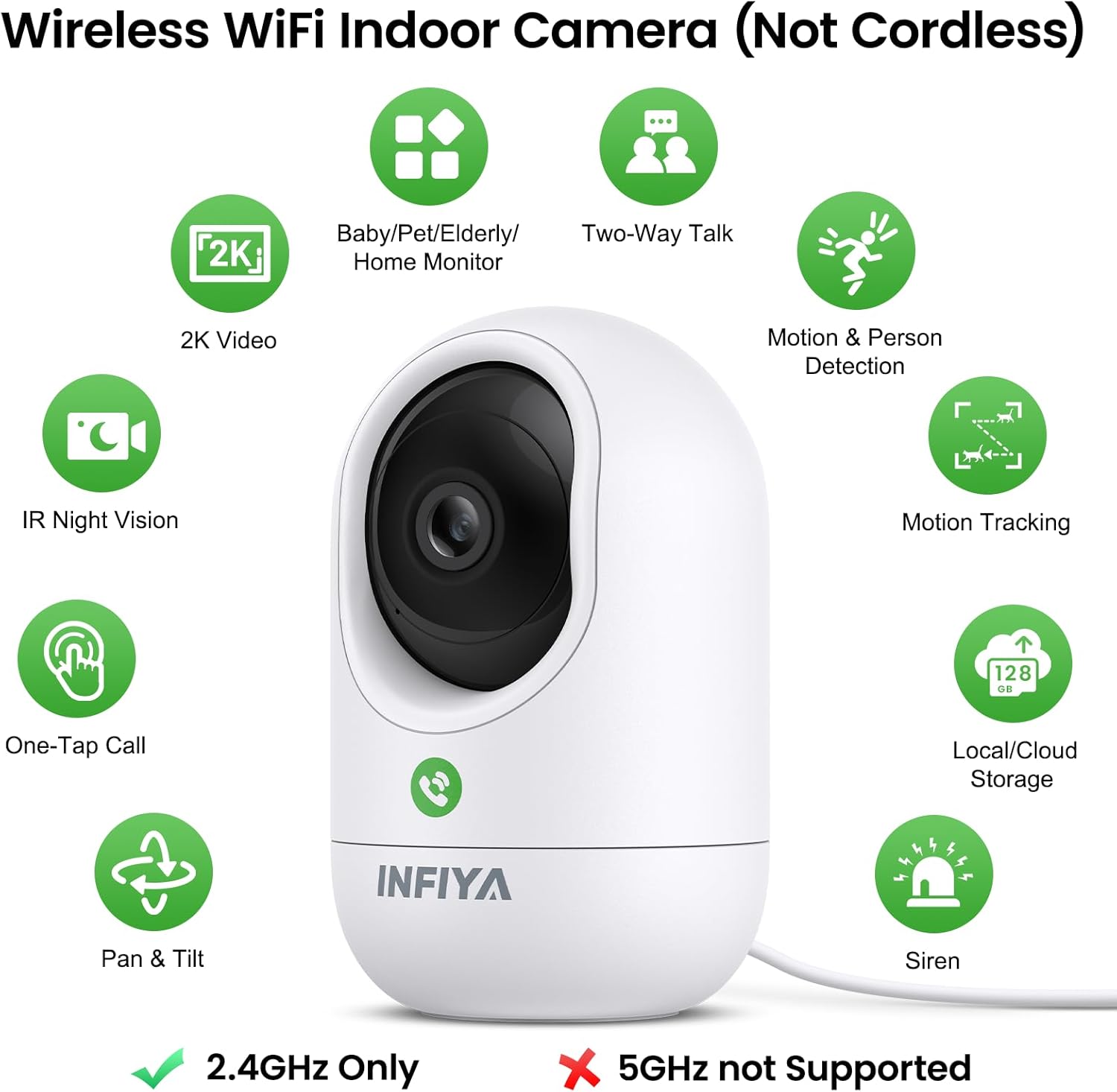 Thumbnail 1 de INFIYA K7 2P 2K pet camera with night vision