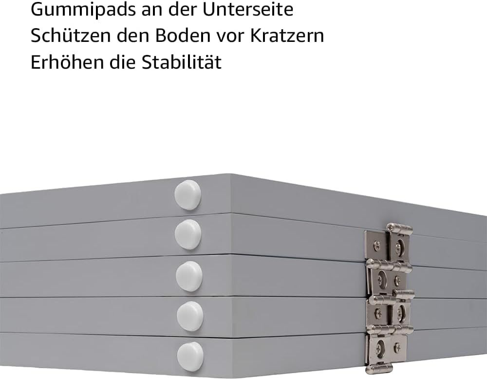 Thumbnail 5 de unipaws extra breites Absperrgitter für Hunde (254 cm), 5 Paneele, freistehend, faltbar ohne Bohren – 91 cm hoch, Grau