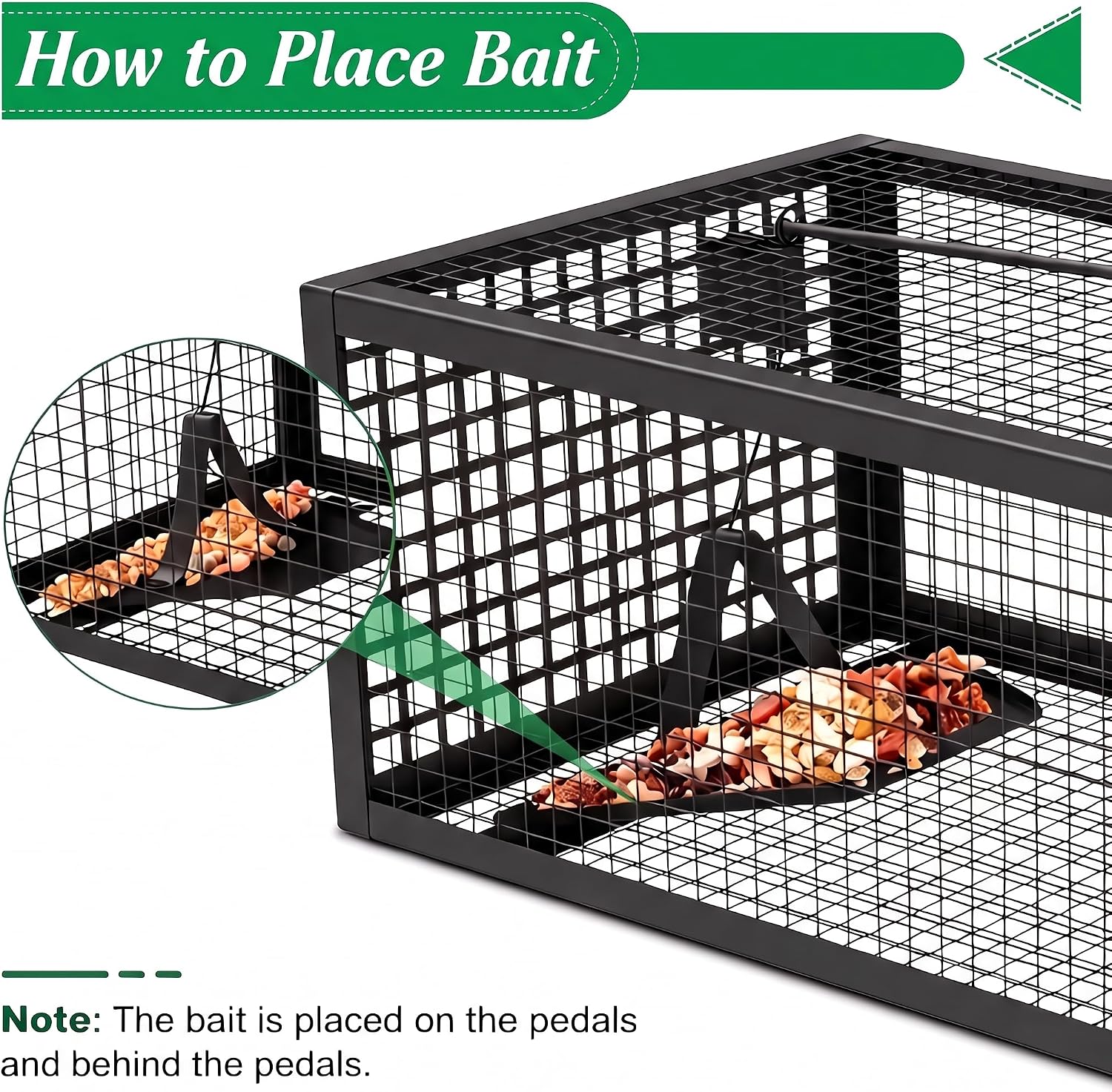 Detalle 2 de Wanqueen 01 Humane Live Rodent Traps, 2-Pack Galvanized Iron