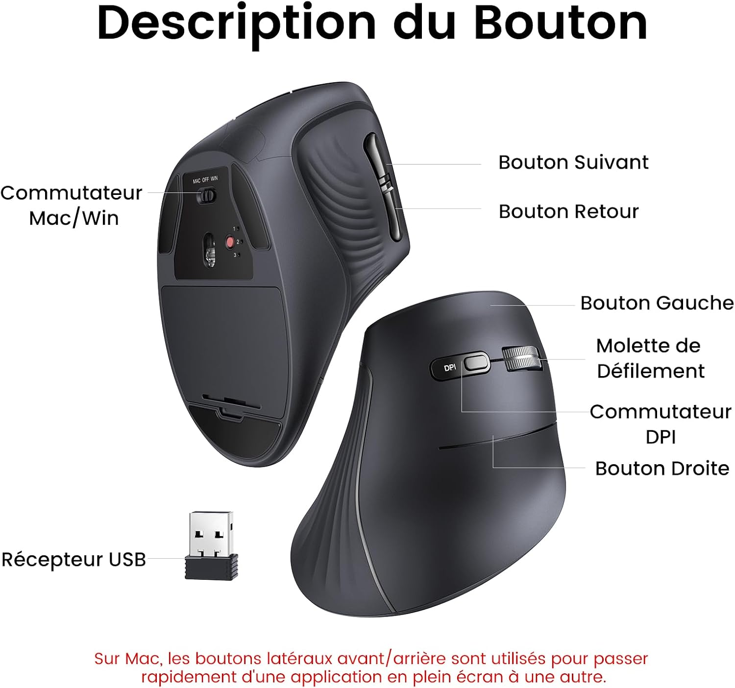Thumbnail 6 de UGREEN Souris Bluetooth 4000 DPI ⚙