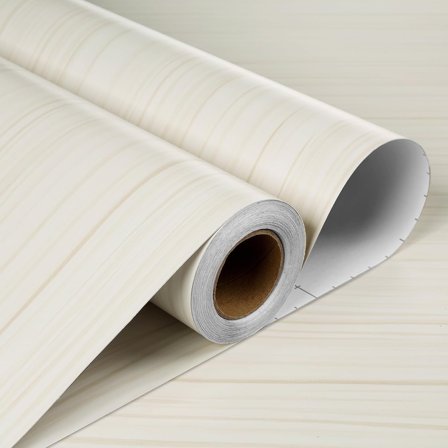 Thumbnail 5 de Stickyart Tapete Selbstklebende Weiß Holzoptik 60 cm x 400 cm – Möbel- und Küchenfolie