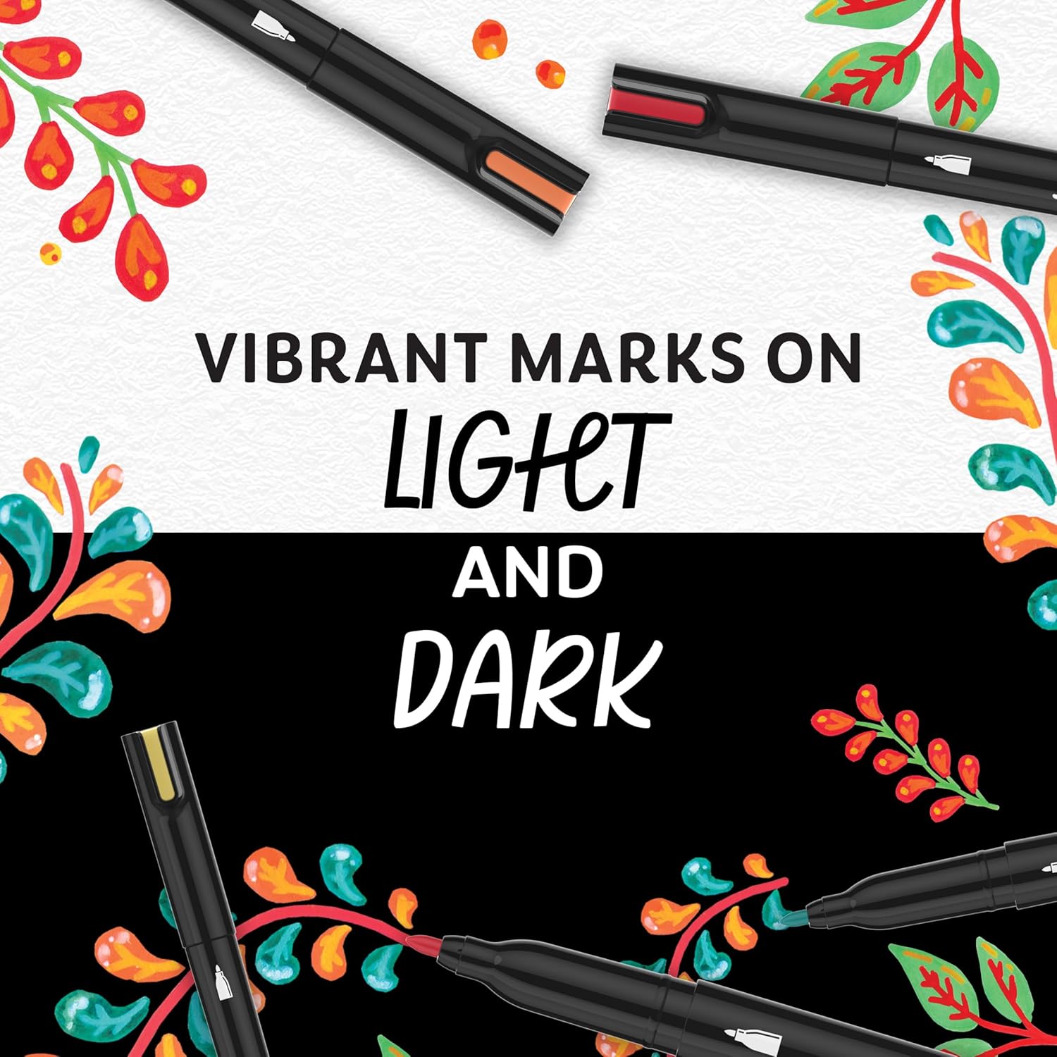 Detalle de Sharpie Creative Marker Acrylic Paint Pens - 12 Assorted Fine-Tip Water-Based Paint Markers