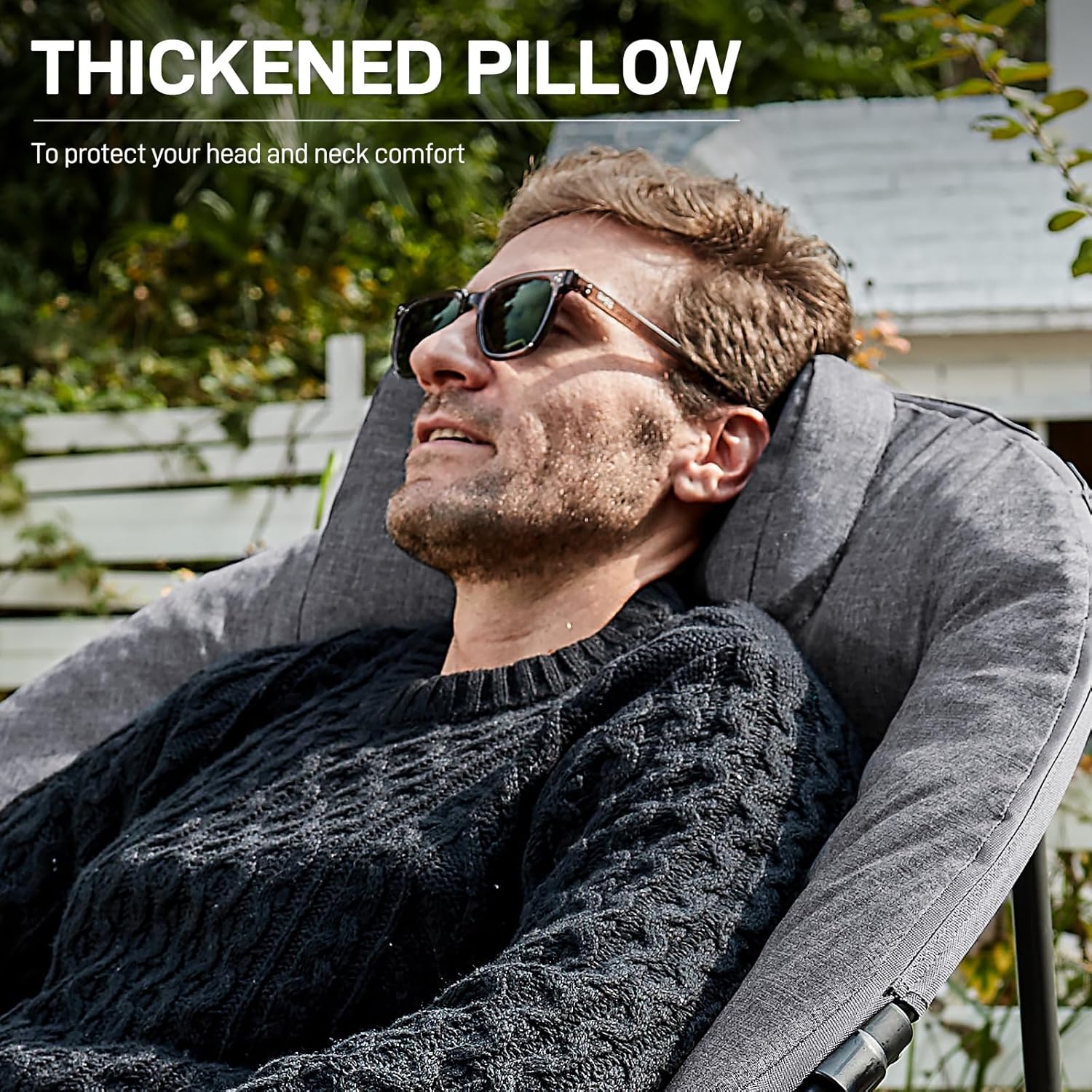 Thumbnail 6 de EVER ADVANCED XL Moon Chair for Adults with 6cm padding (supports 150kg) – light grey
