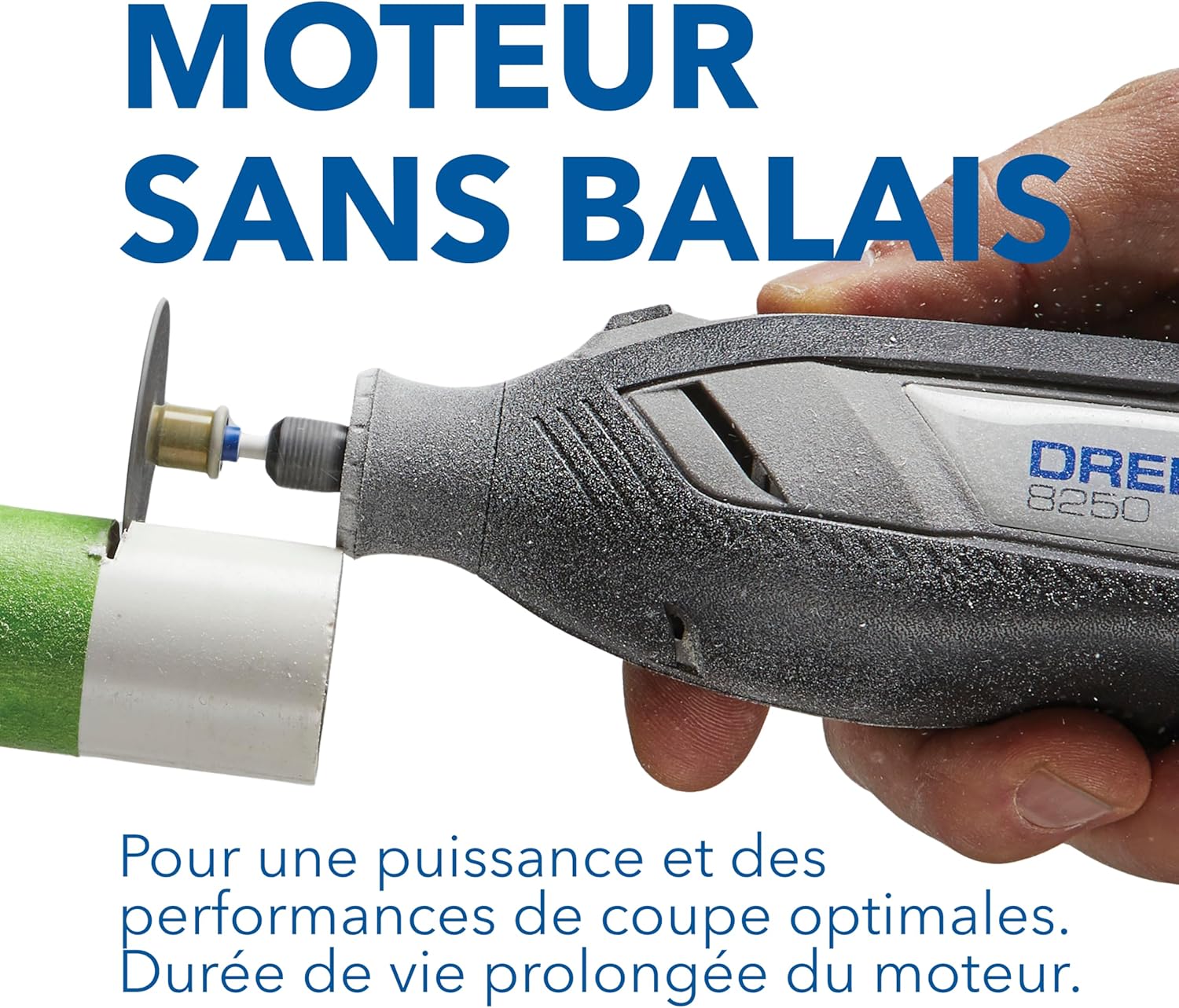 Detalle 2 de Dremel 8250 Outil rotatif sans fil 12 V — Kit multifonctions sans balais, 65 accessoires