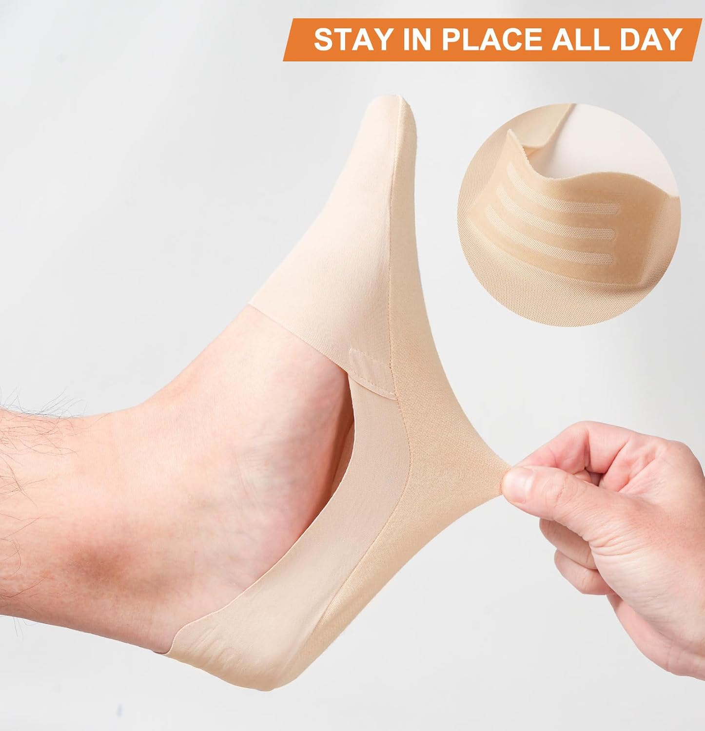 Thumbnail 3 de Caldodo Invisible Trainer Socks (6 Pairs) – No Show, Non-Slip Nylon-Cotton Mix