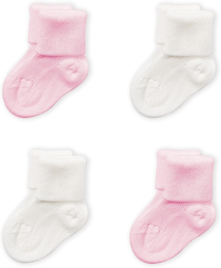 Thumbnail 5 de Prisco Calzini Neonato 0-3 Mesi in Cotone Filo di Scozia, 4 Paia (Unisex)