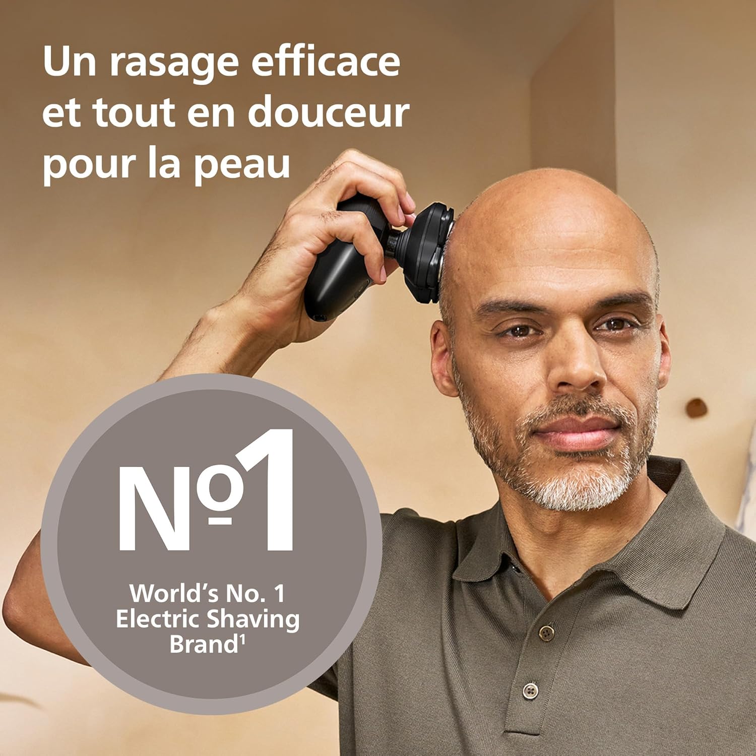 Detalle de Philips Head Shaver Pro 5000 Series HS5980/15 – rasoir tête 360° ComfortCut pour hommes et femmes