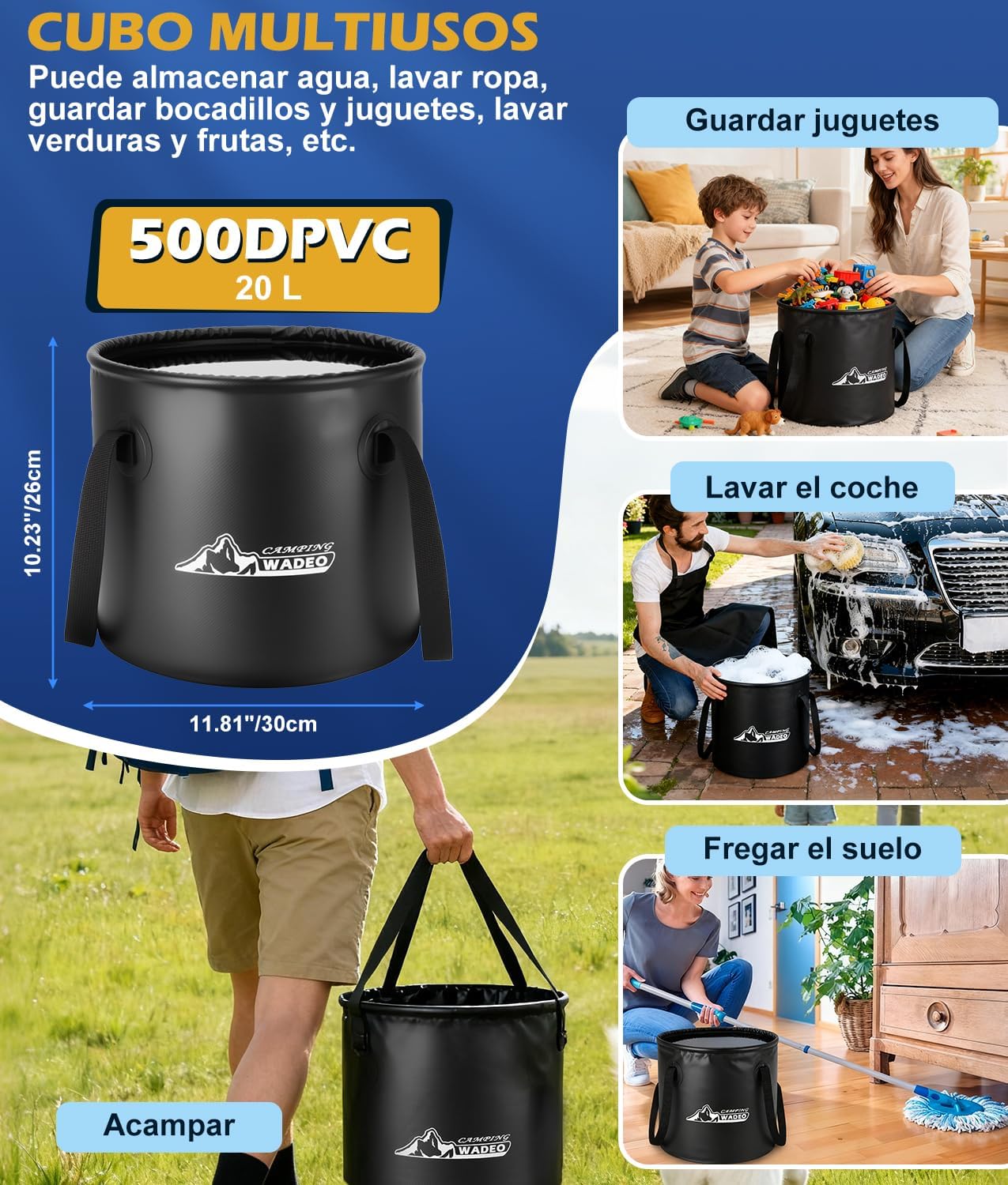 Thumbnail 6 de WADEO Ducha de Camping portátil 120 minutos