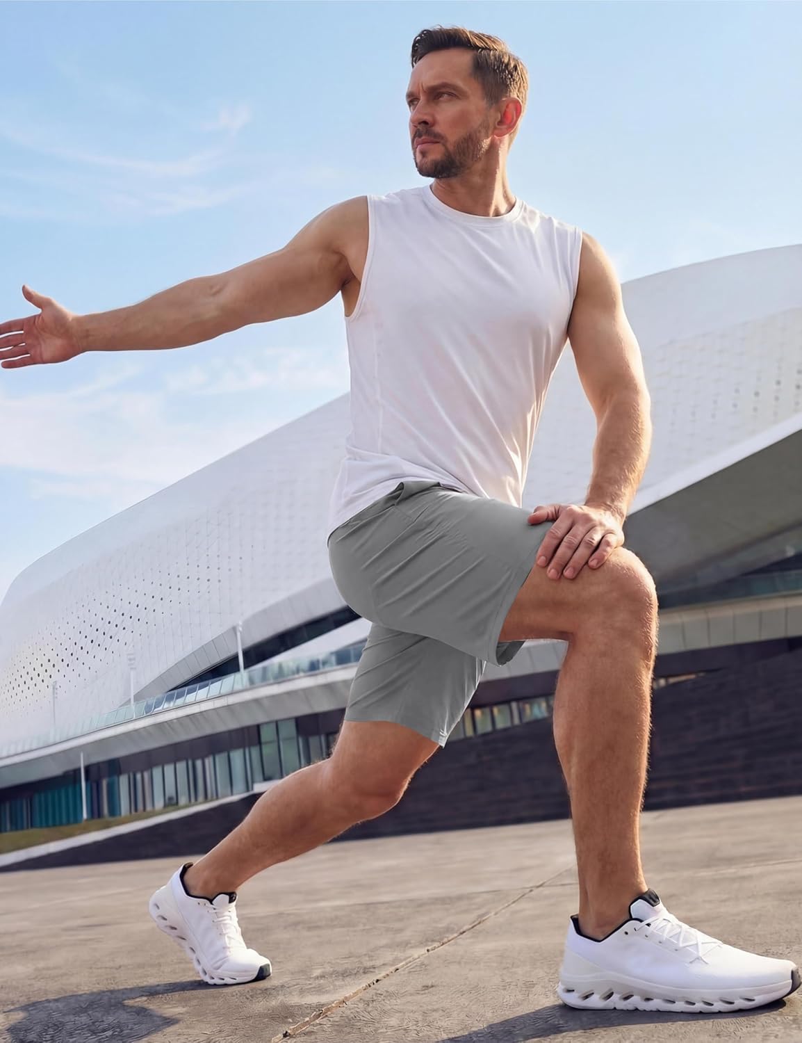 Thumbnail 2 de TACVASEN men’s quick-drying training shorts with zip pockets