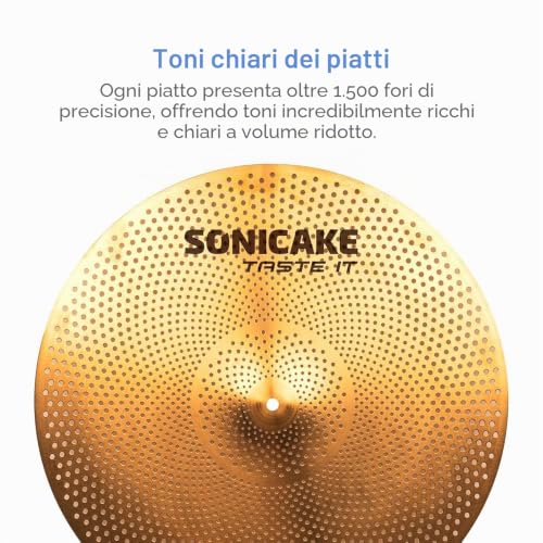 Detalle de SONICAKE Set Piatti Basso Volume Dorato 5 pezzi