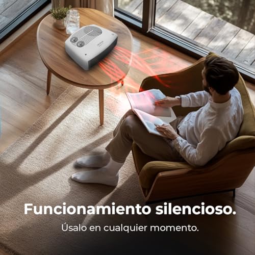 Detalle de Cecotec Calefactor Eléctrico Bajo Consumo ReadyWarm 3000 Horizon White