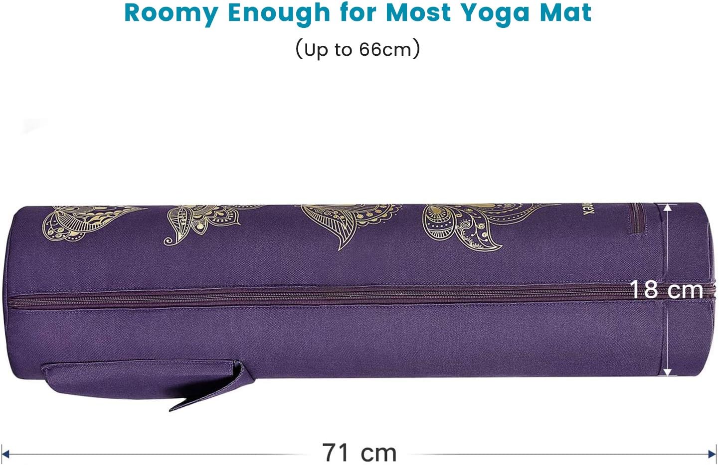Detalle de Gonex Yoga Mat Bag (Full-Zip) – Waterproof Oxford Carry Bag with 2 Cargo Pockets & Adjustable Strap