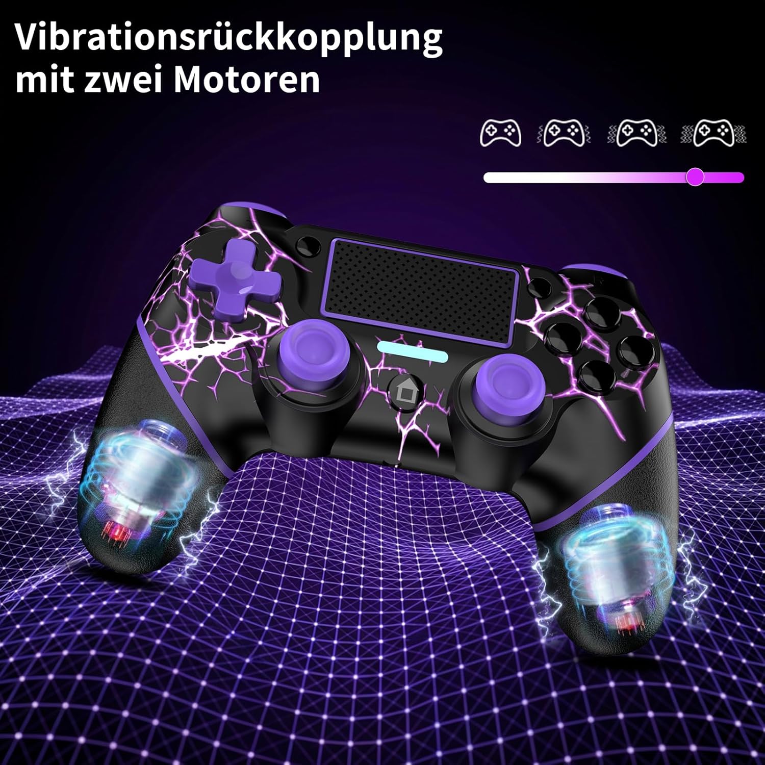 Detalle 2 de Reddening Wireless PS4 Controller lila