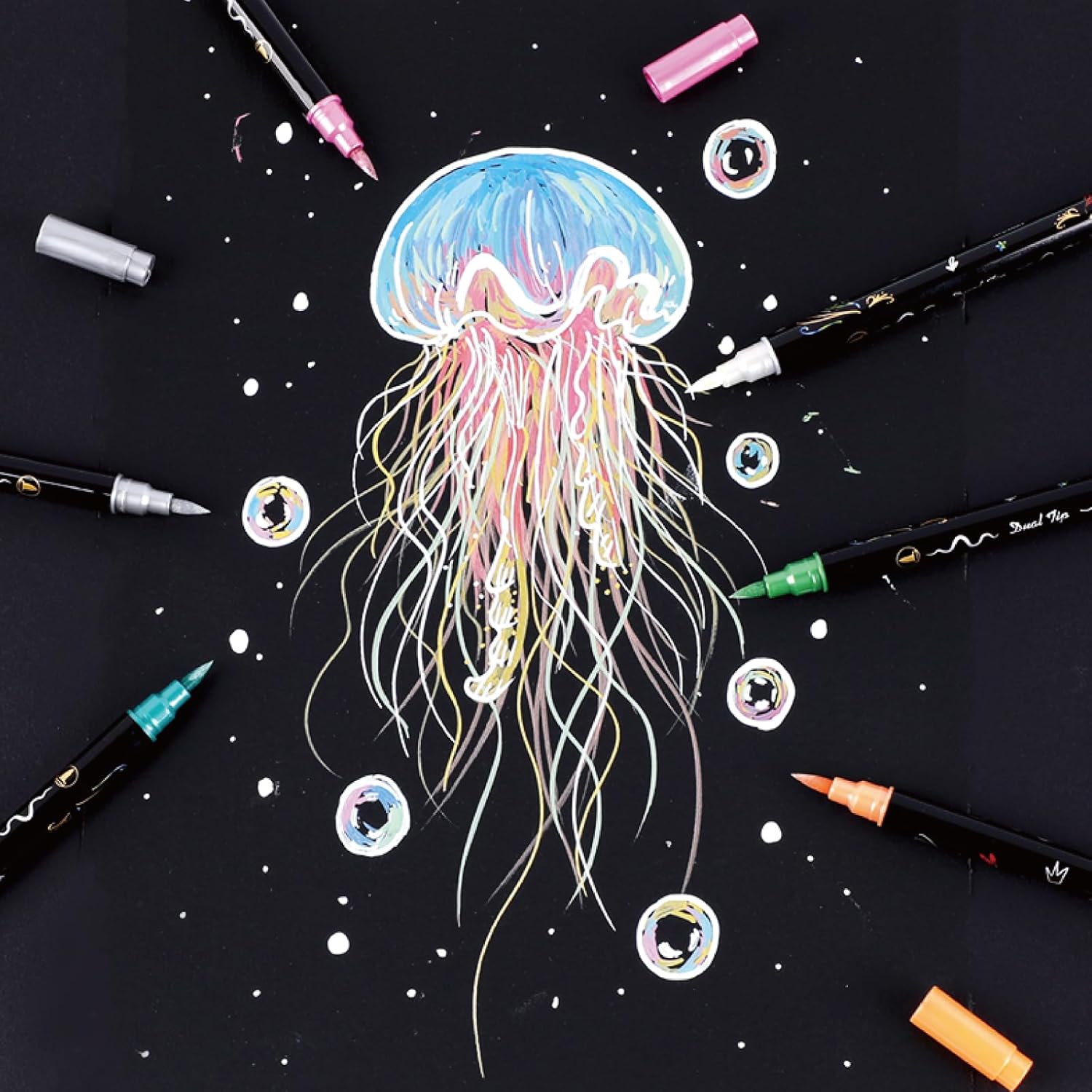 Thumbnail 4 de INK LAB Marqueurs Métalliques 24 Couleurs – Stylos à Encre Métallique pour Arts et Bricolage