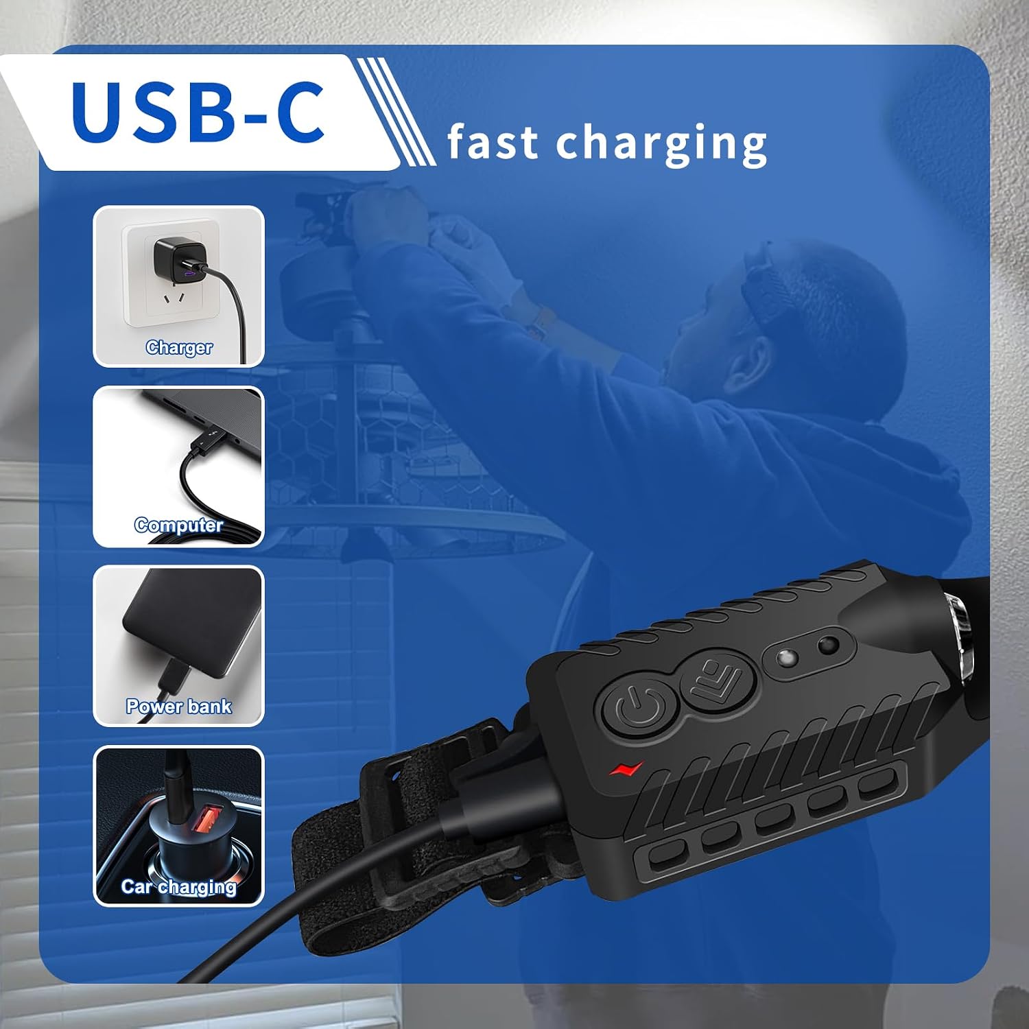 Thumbnail 6 de Rechargeable Head Torch 400 Lumen, 2 Pack ๐ฆ