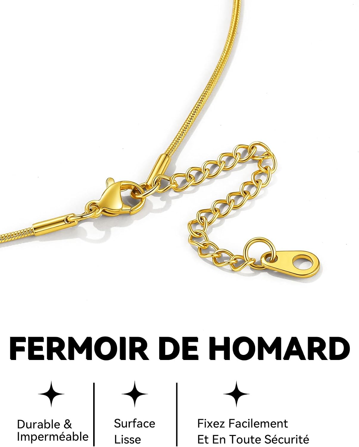 Detalle de ChainsHouse Collier Chaîne Serpent 1,2 mm