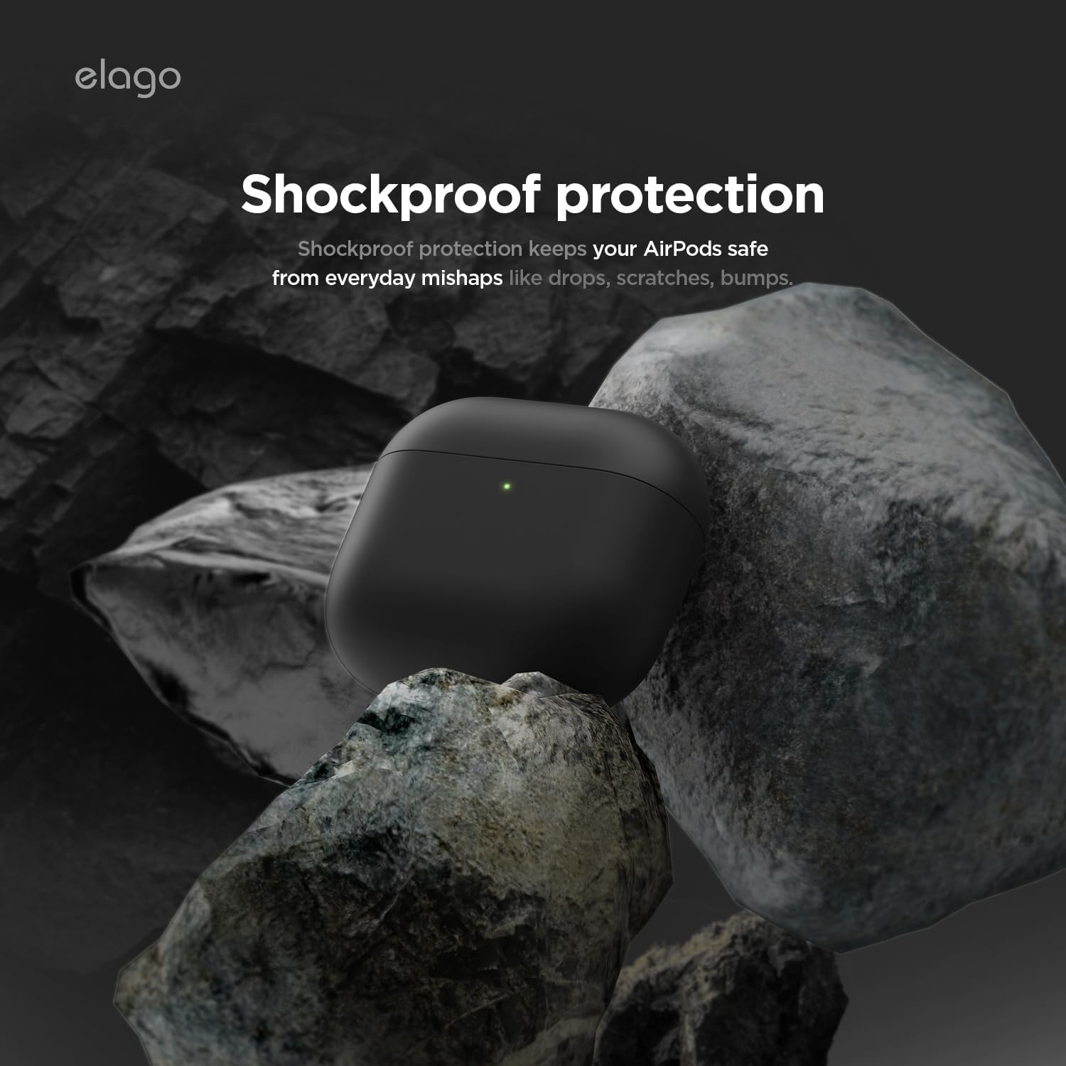 Detalle 2 de elago EAP4RH-BK Liquid Hybrid Case for AirPods 4 & 5, Wireless Charging