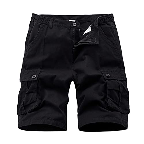 Detalle de iCKER Mens Multi-Pocket Cotton Shorts Camouflage Cargo Shorts – Loose Fit