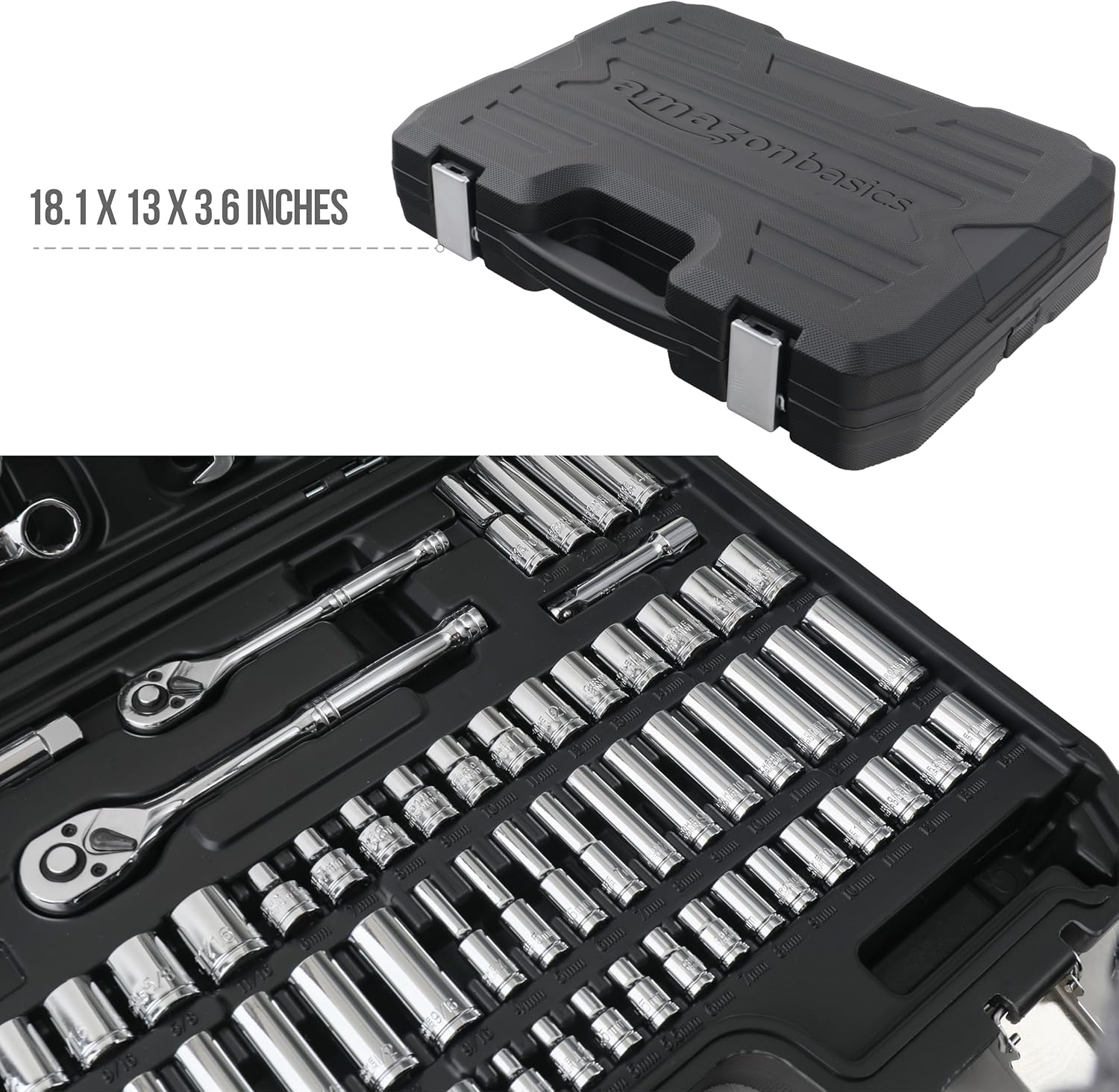 Thumbnail 3 de Amazon Basics Mechanic's Socket Set - 145-Piece