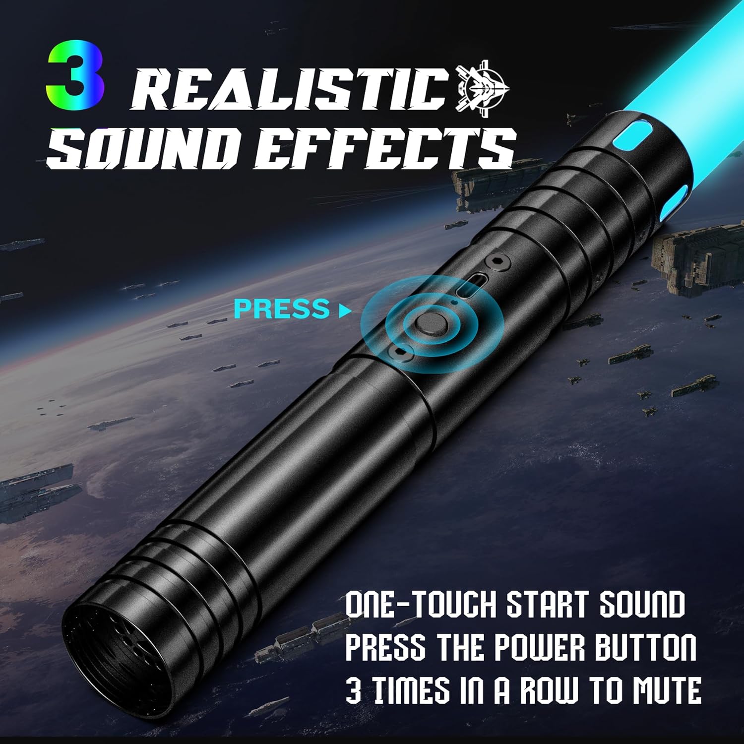 Thumbnail 4 de RGB 15-Color USB Rechargeable Lightsaber 2-Pack