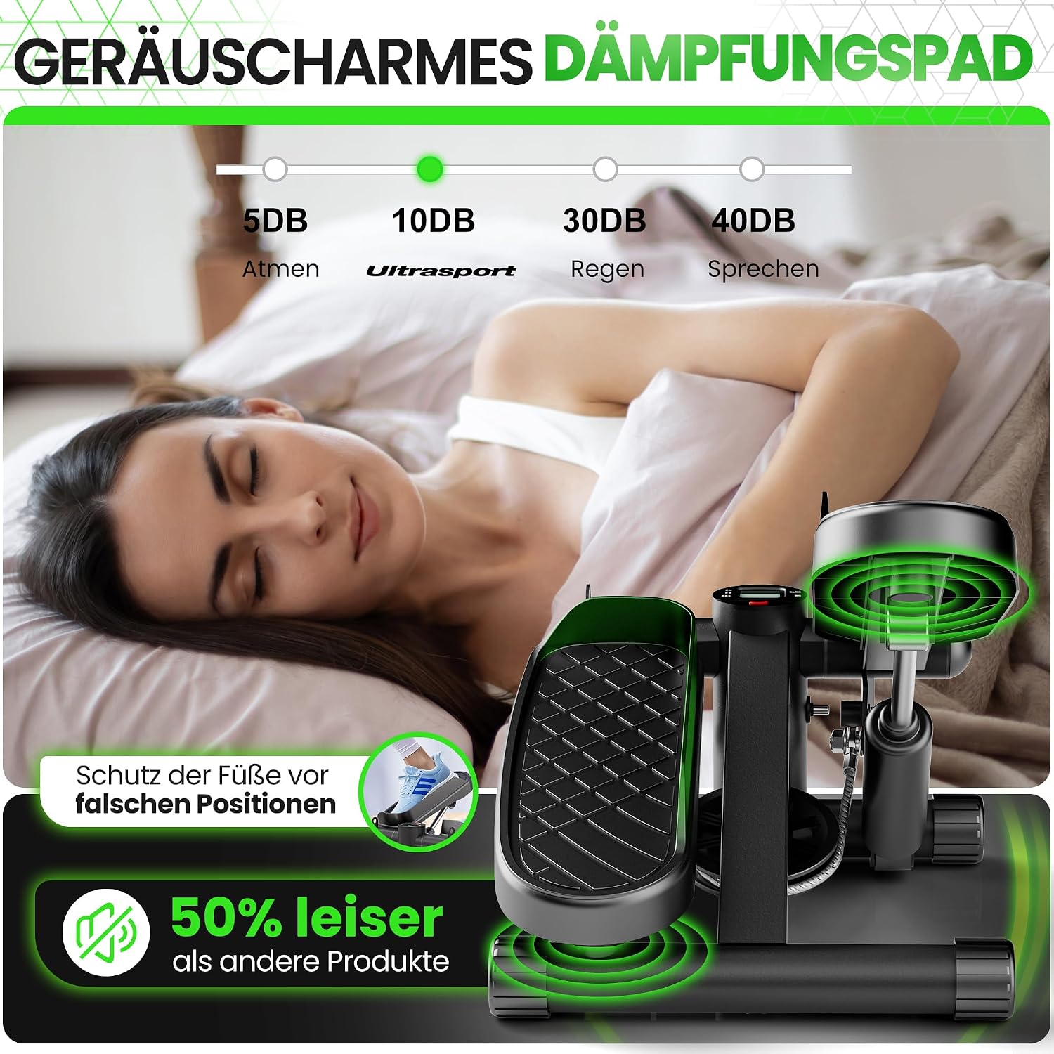 Thumbnail 1 de Ultrasport Stepper mit Widerstandsbändern 100 KG